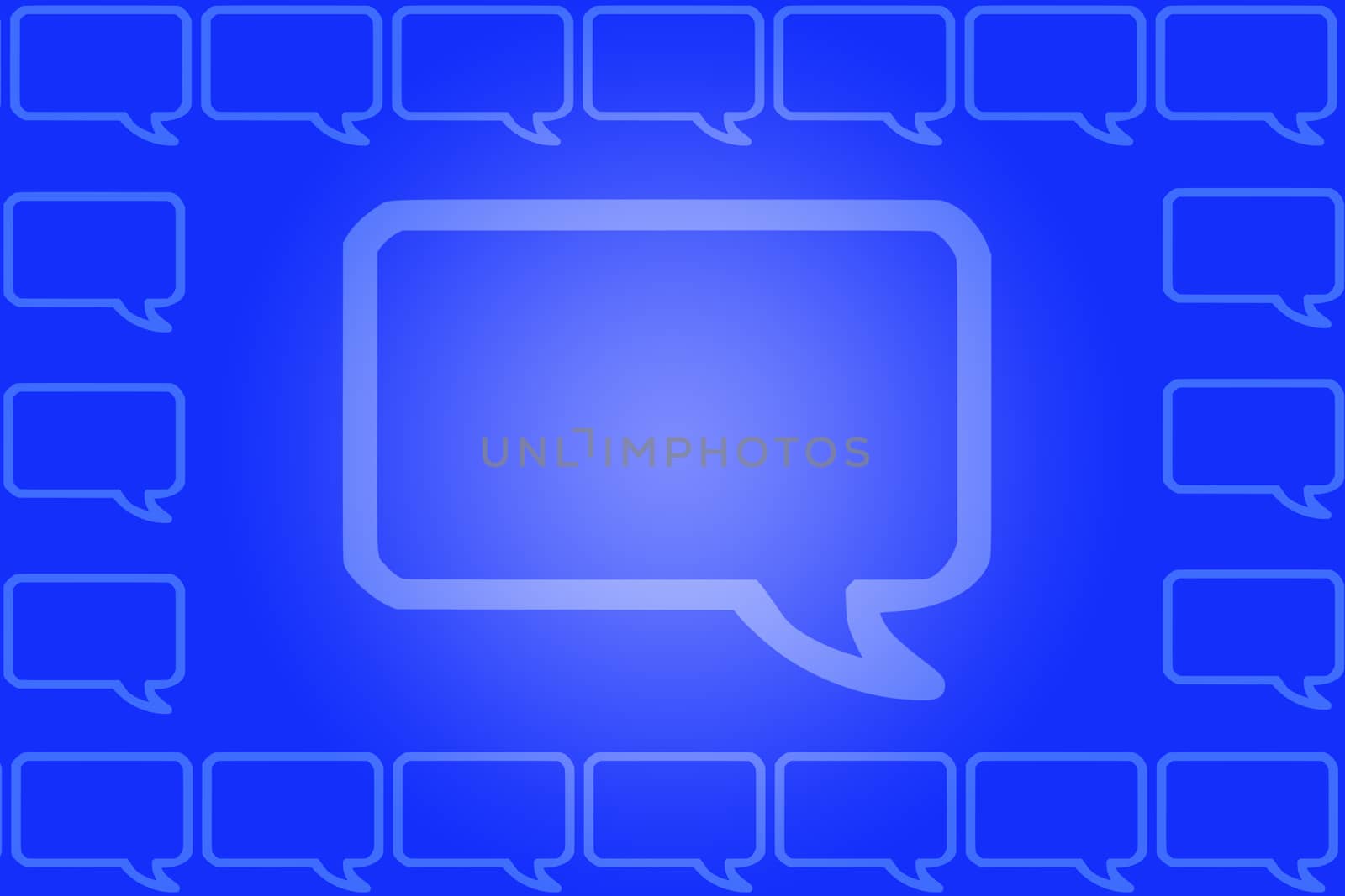  speech bubble onblue  background.