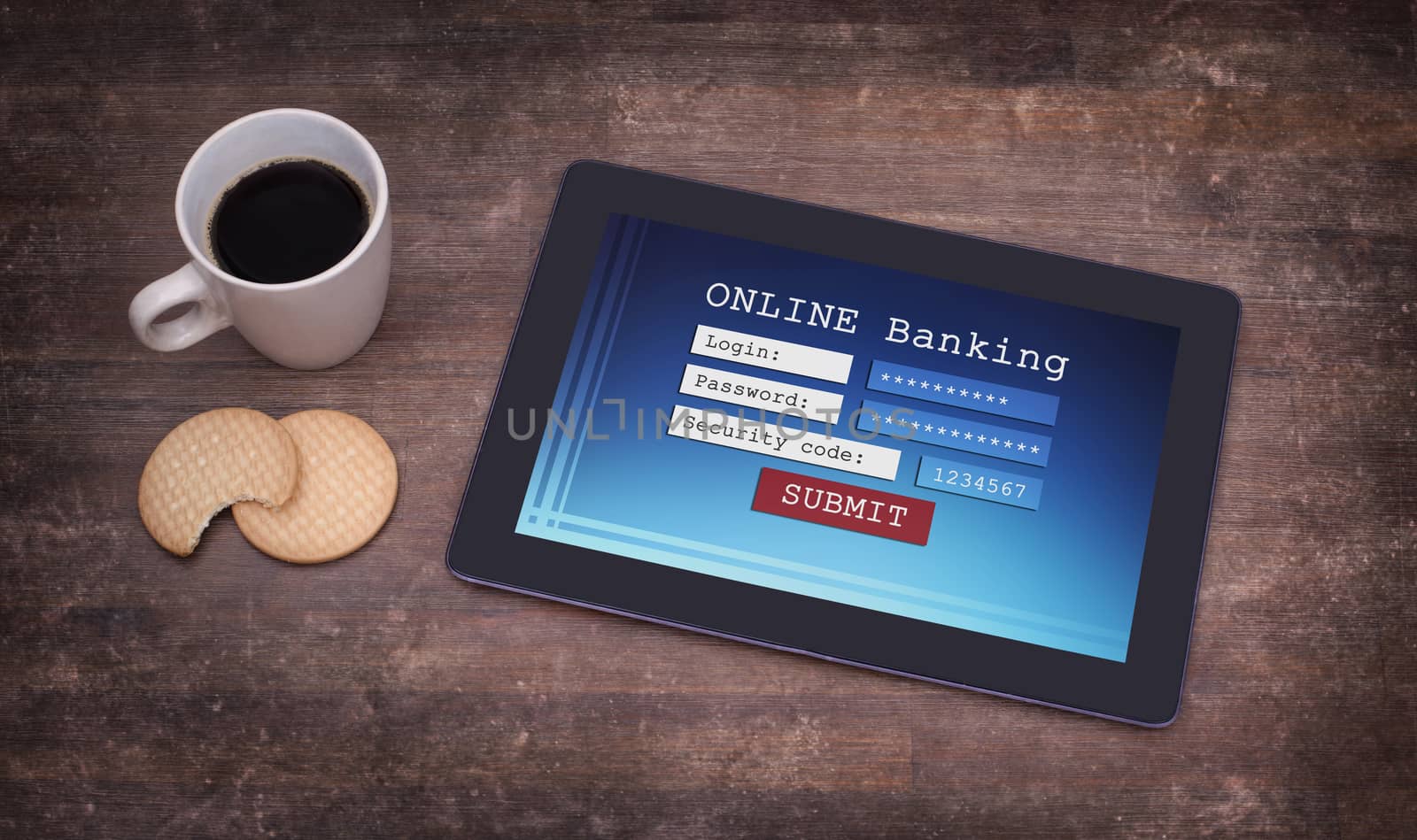 Online banking on a tablet by michaklootwijk