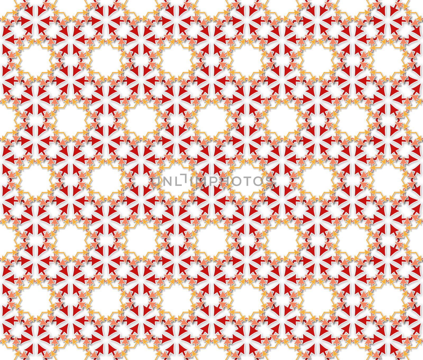 abstract background or fabric arrows flowers pattern