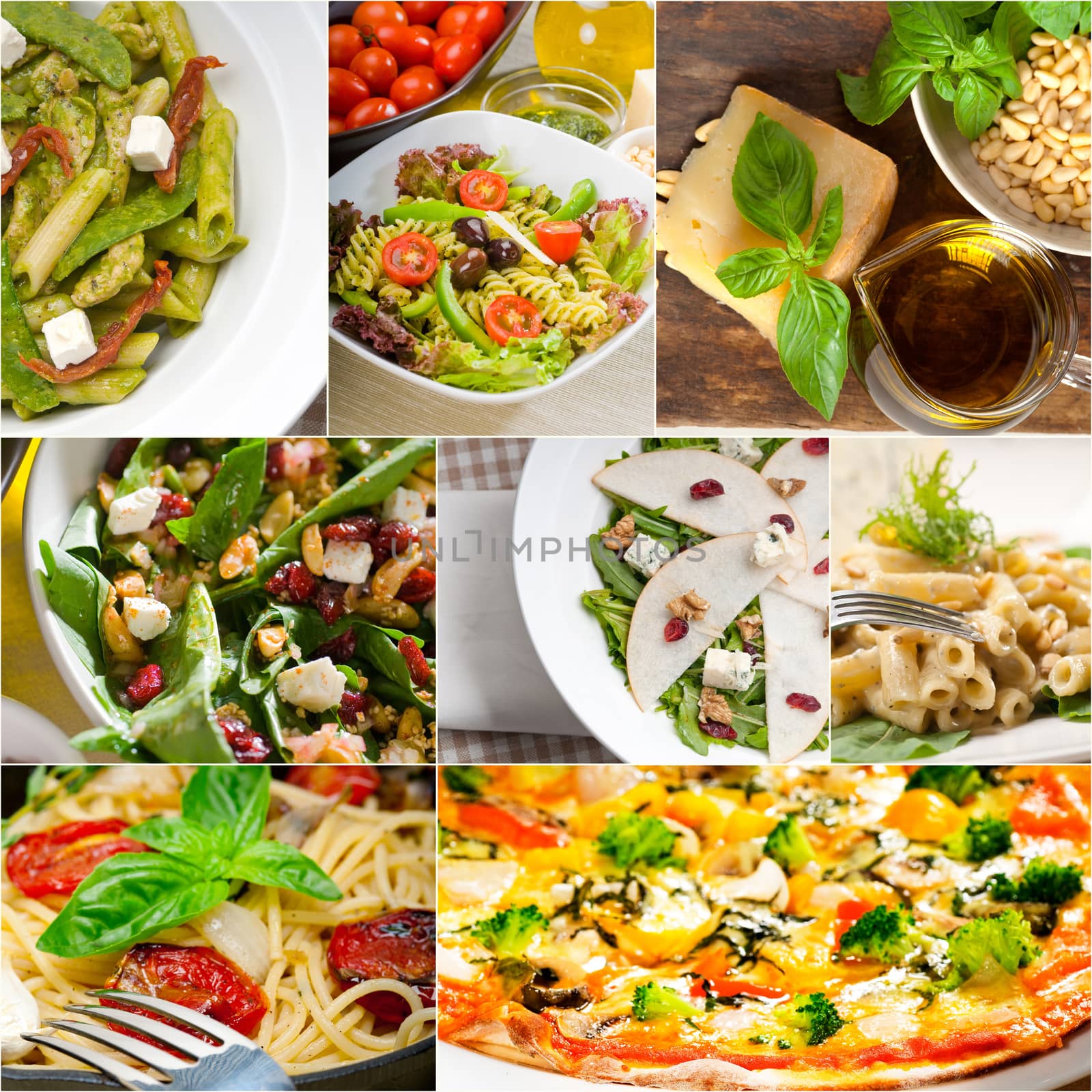 healthy and tasty Italian food collage by keko64