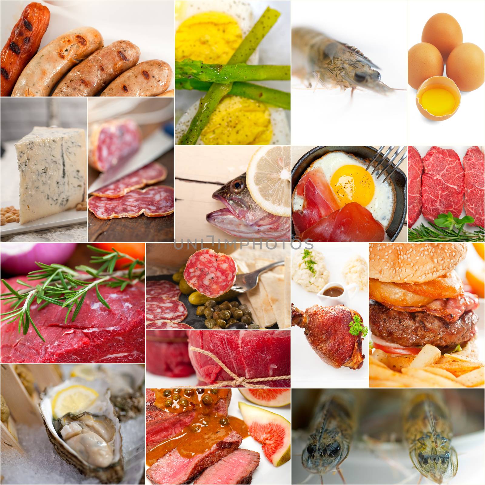 high protein food collection collage by keko64