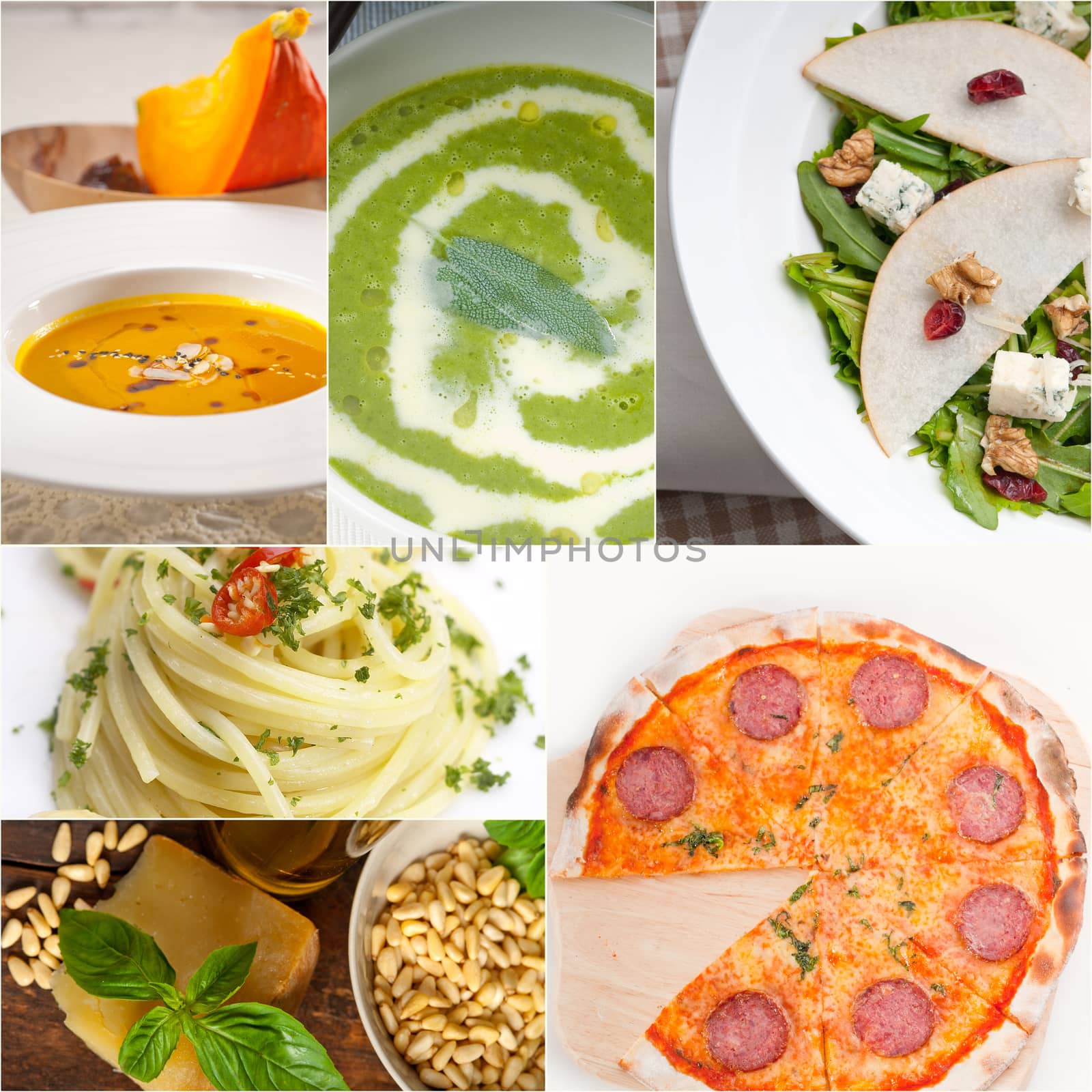 healthy and tasty Italian food collage by keko64