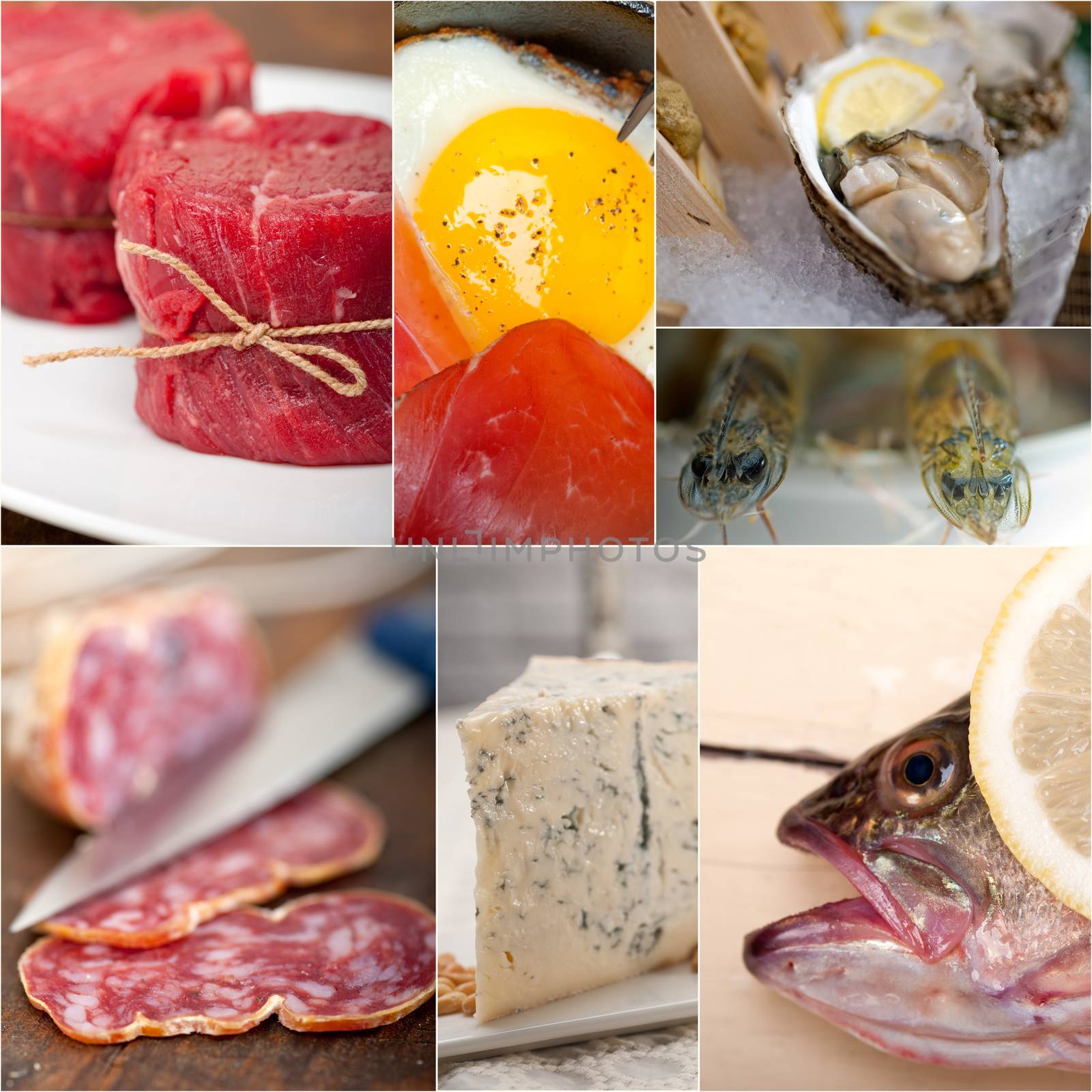 high protein food collection collage by keko64