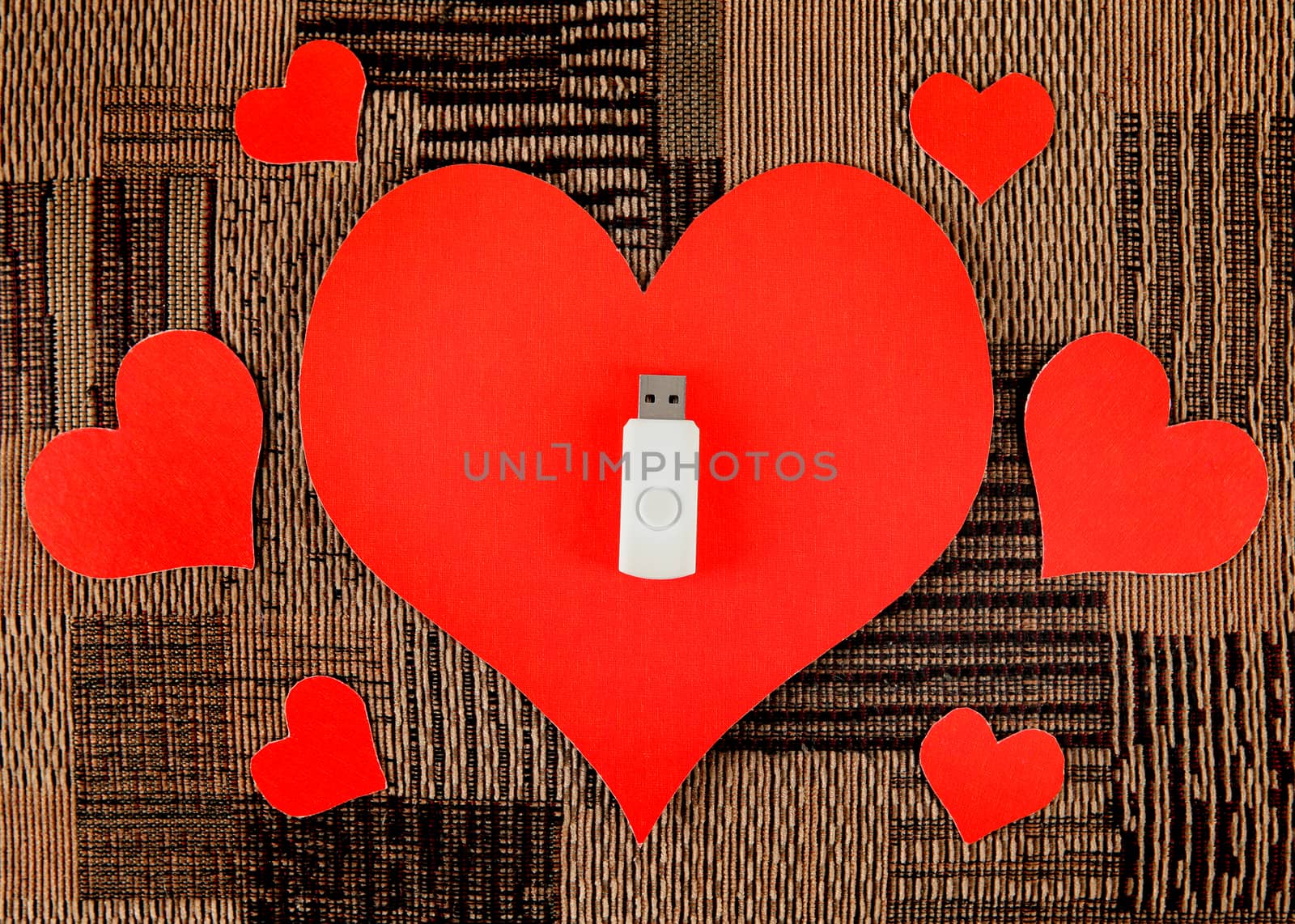 USB Flash Drives with Heart Shapes by sabphoto