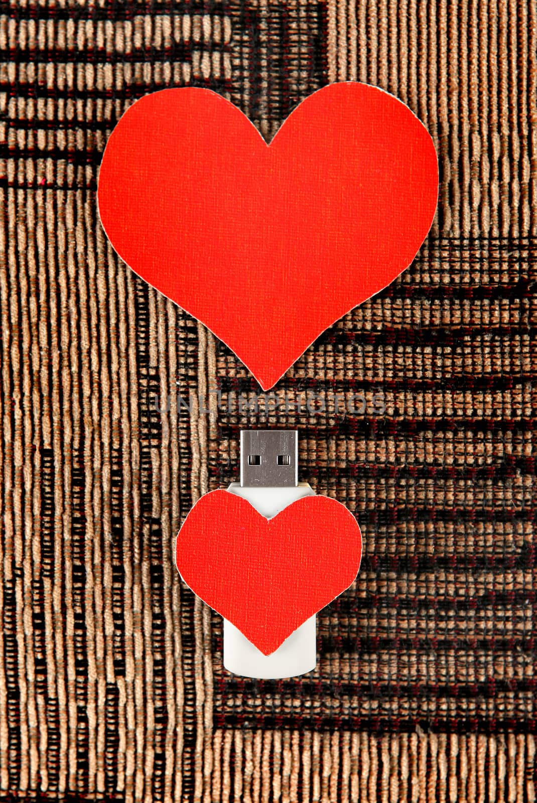 USB Flash Drives with Heart Shapes by sabphoto