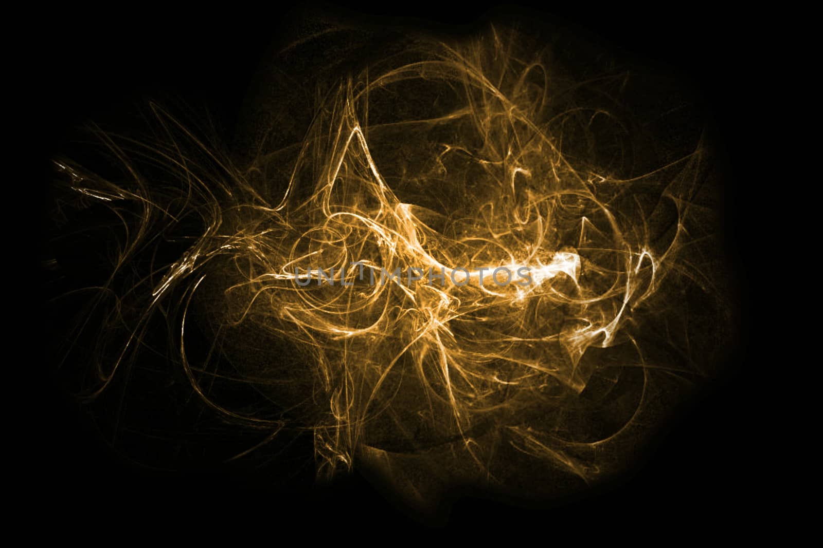 Abstract orange line with natural black background