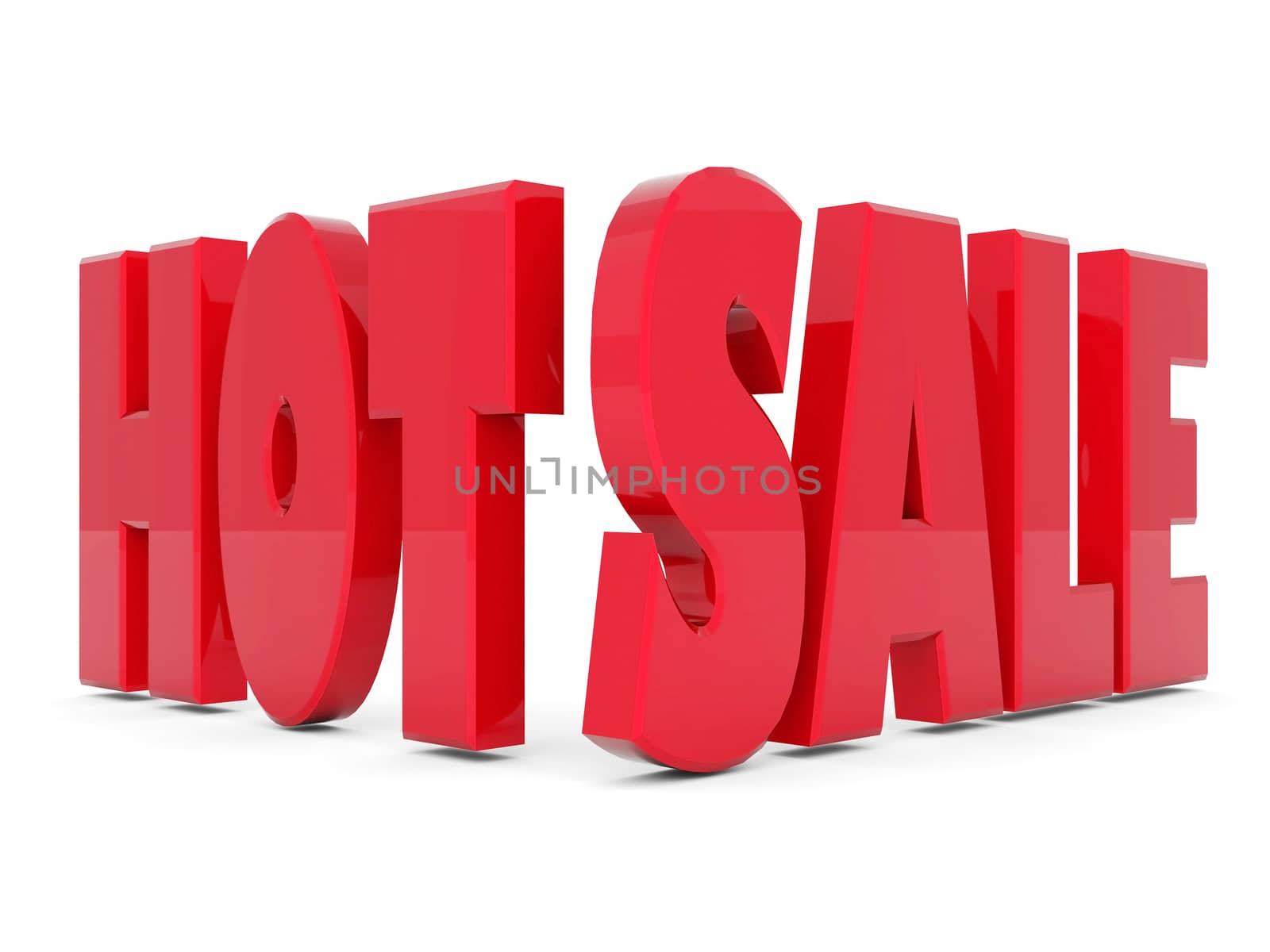 beautiful 3d red text SALE