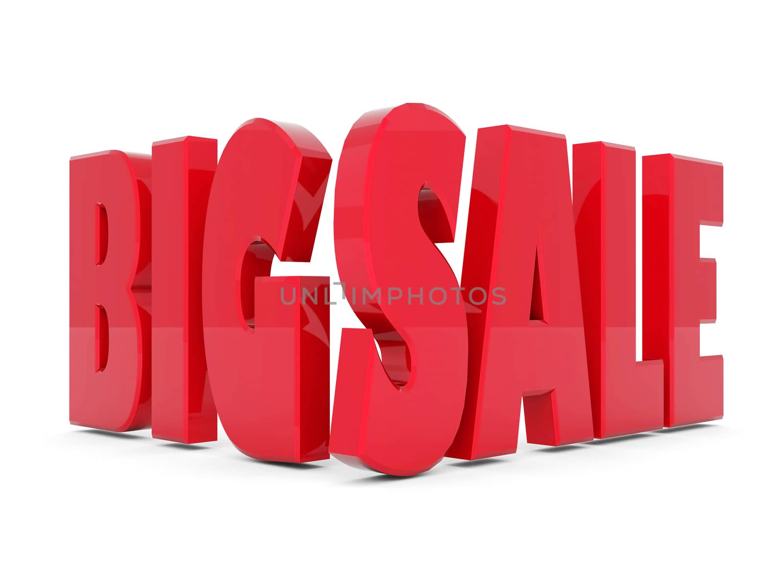 beautiful 3d red text SALE