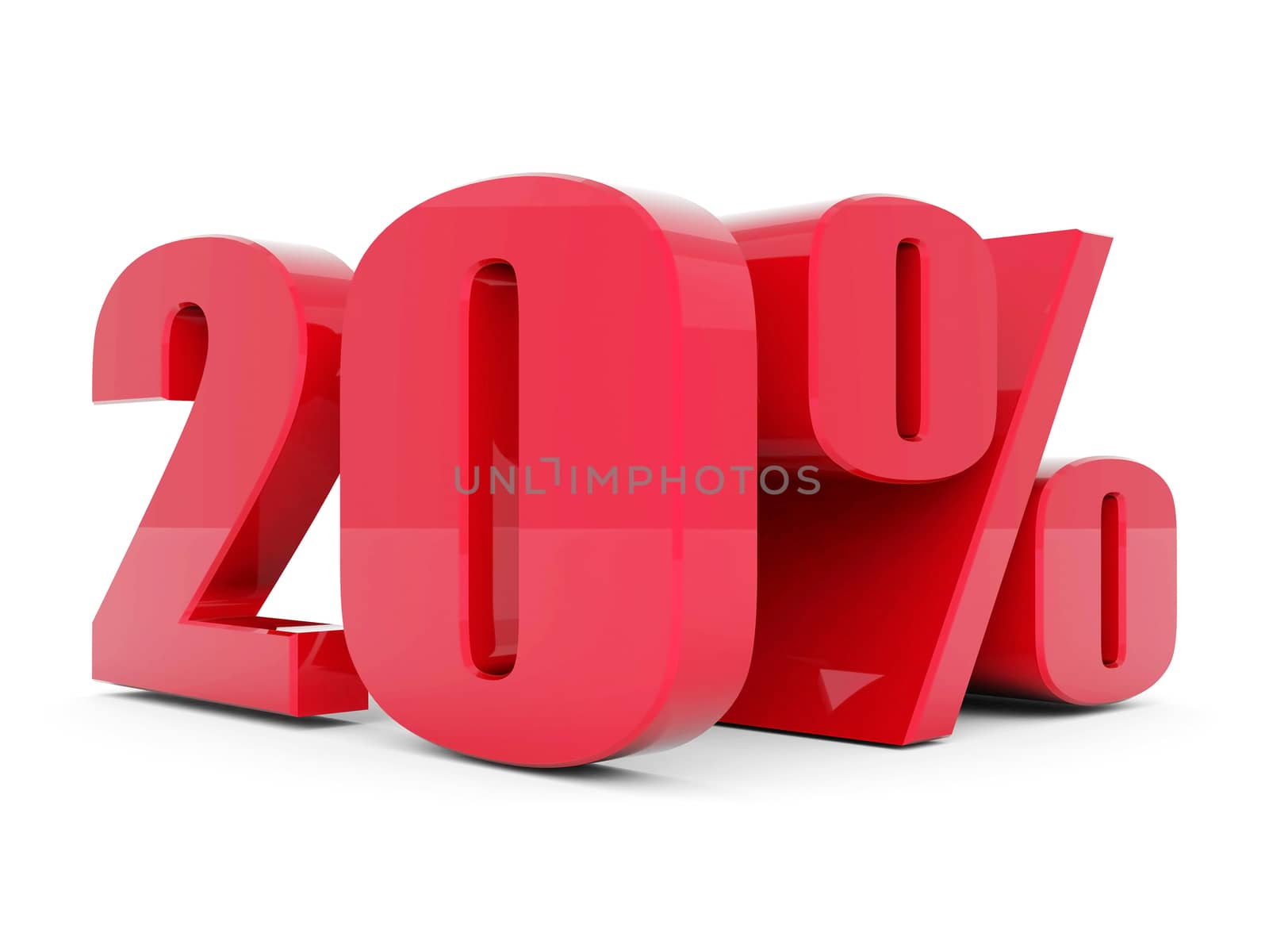 beautiful 3d red text SALE