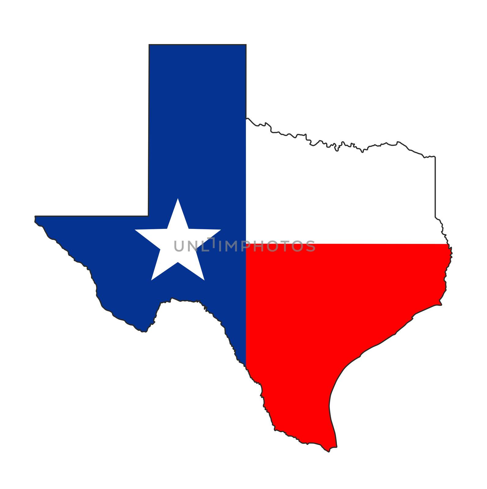texas state usa national flag map shape illustration
