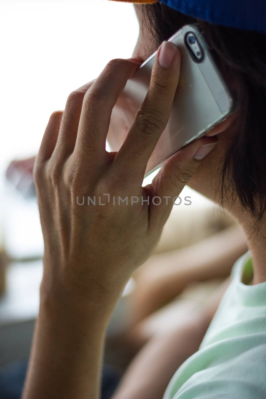 man talking on a mobile phone.