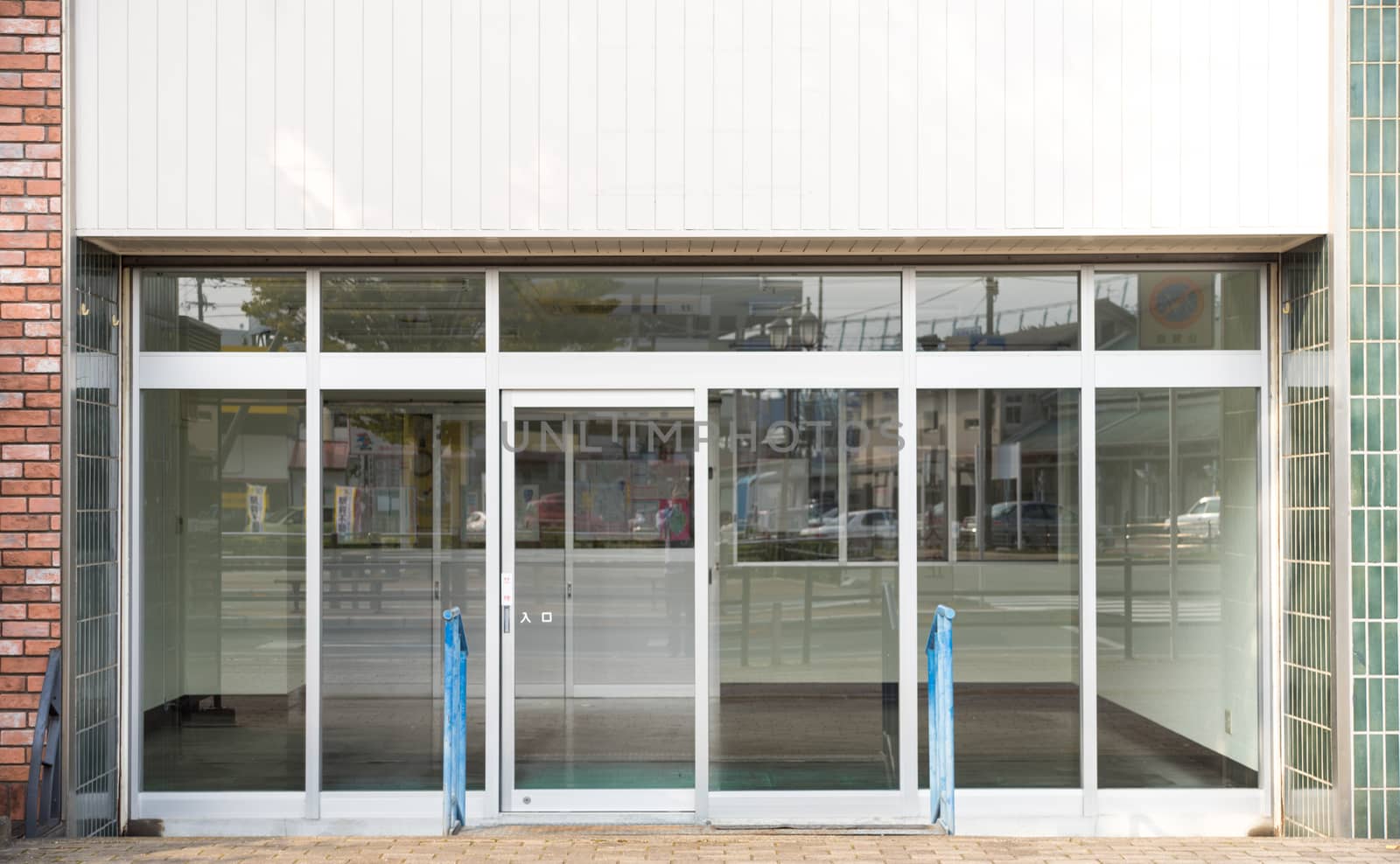 Empty shops waiting for someone to rent or buy