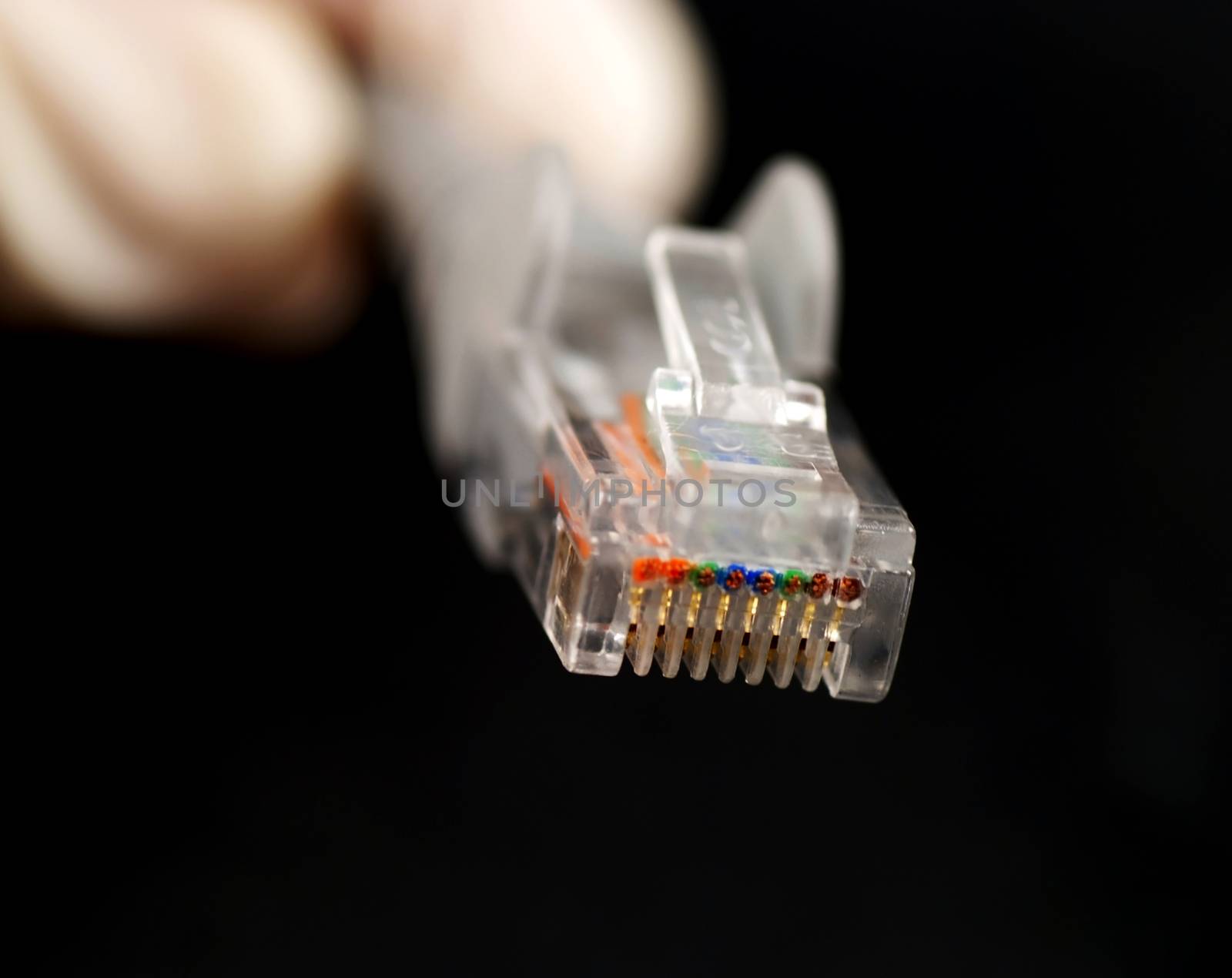 pictures of ethernet connector used for connection to internet