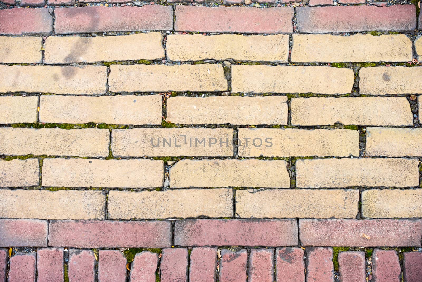 Background of old vintage brown yellow brick wall