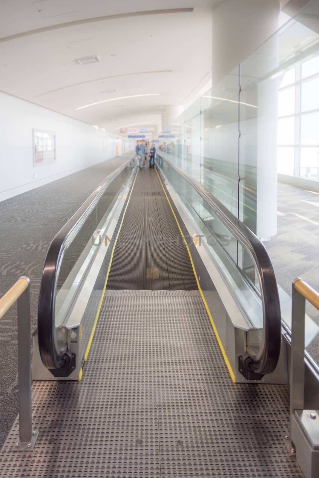 Walkways at the airport to facilitate to passengers