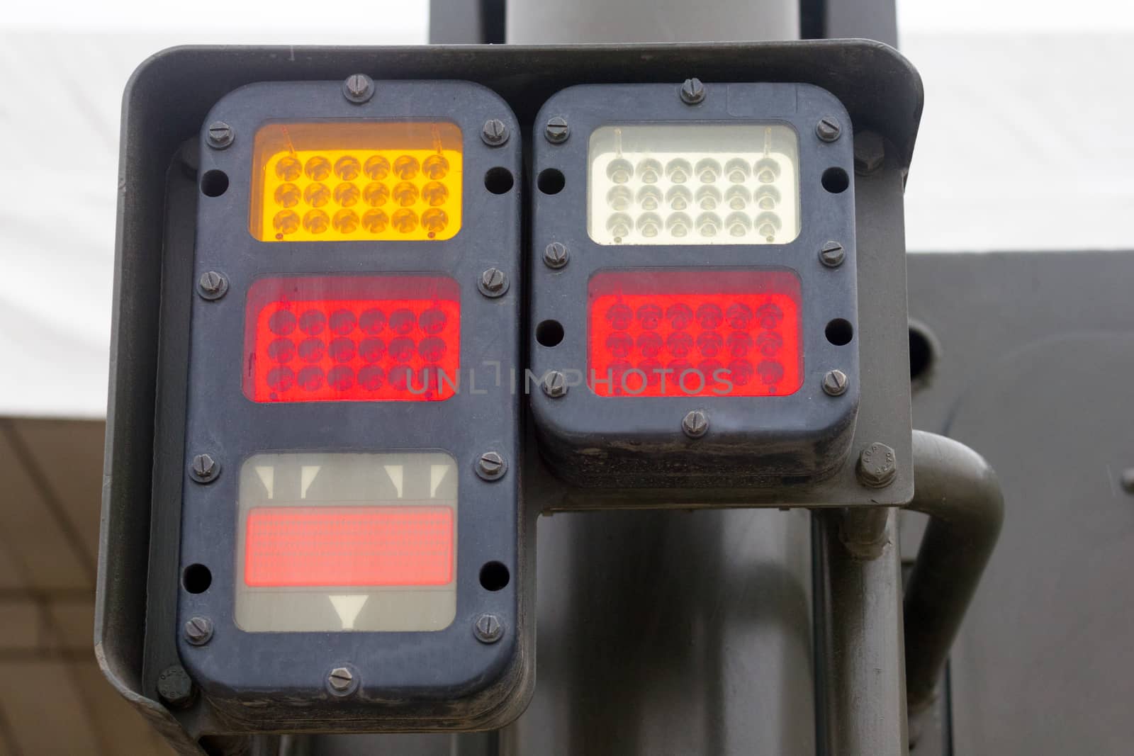 brake lights of military vehicle