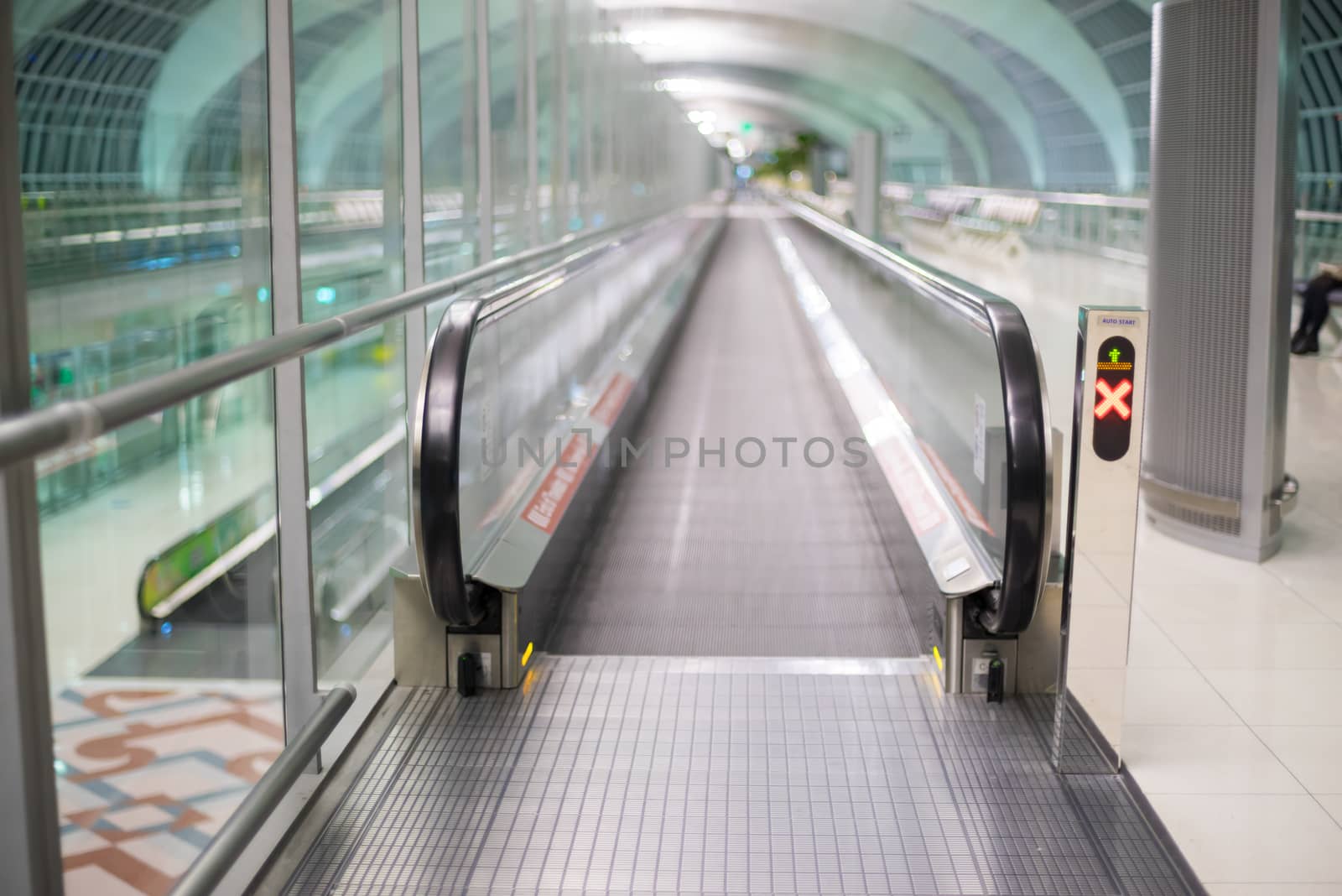 Walkways at the airport to facilitate to passengers