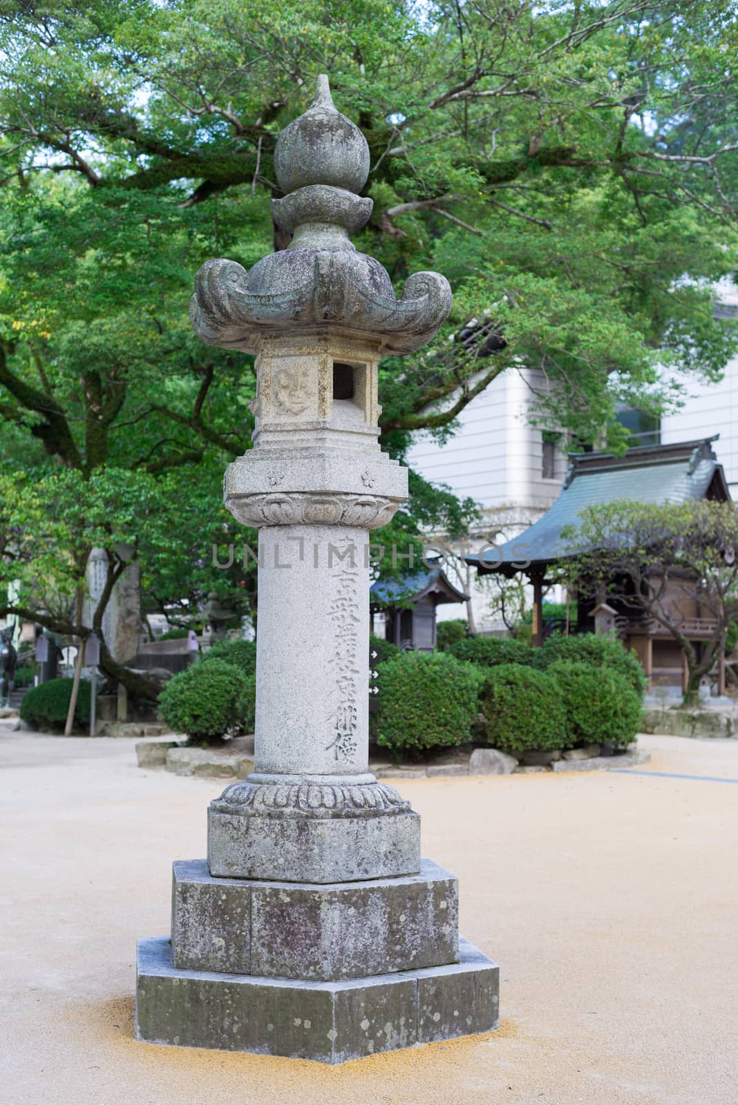 holy stone lamp lantern for lighting in japan shrine