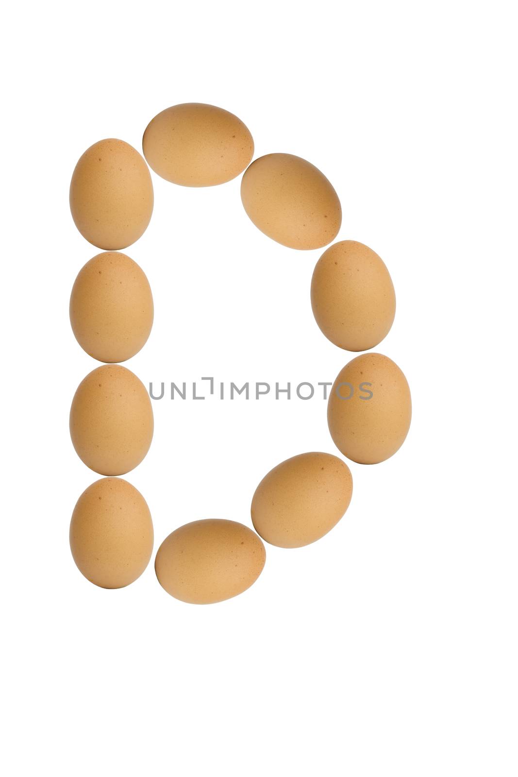 Alphabets  A to Z from brown eggs alphabet isolated on white bac by a3701027