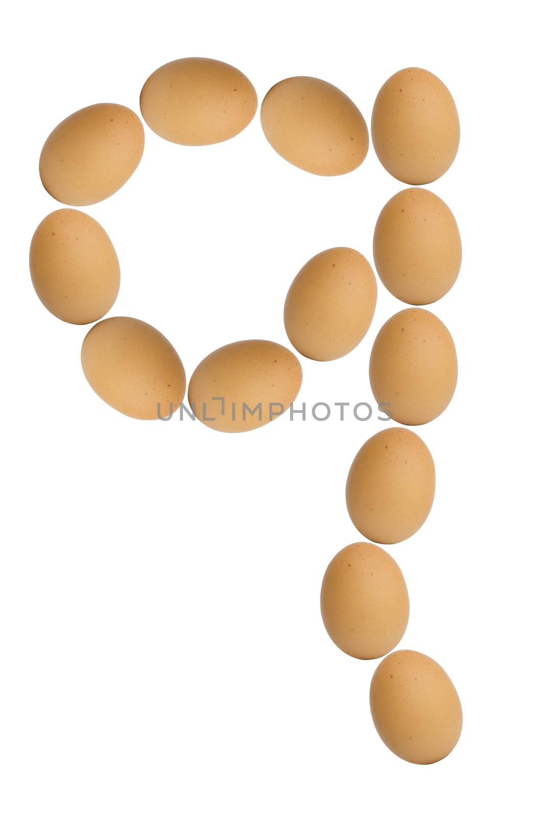 Alphabets  A to Z from brown eggs alphabet isolated on white bac by a3701027