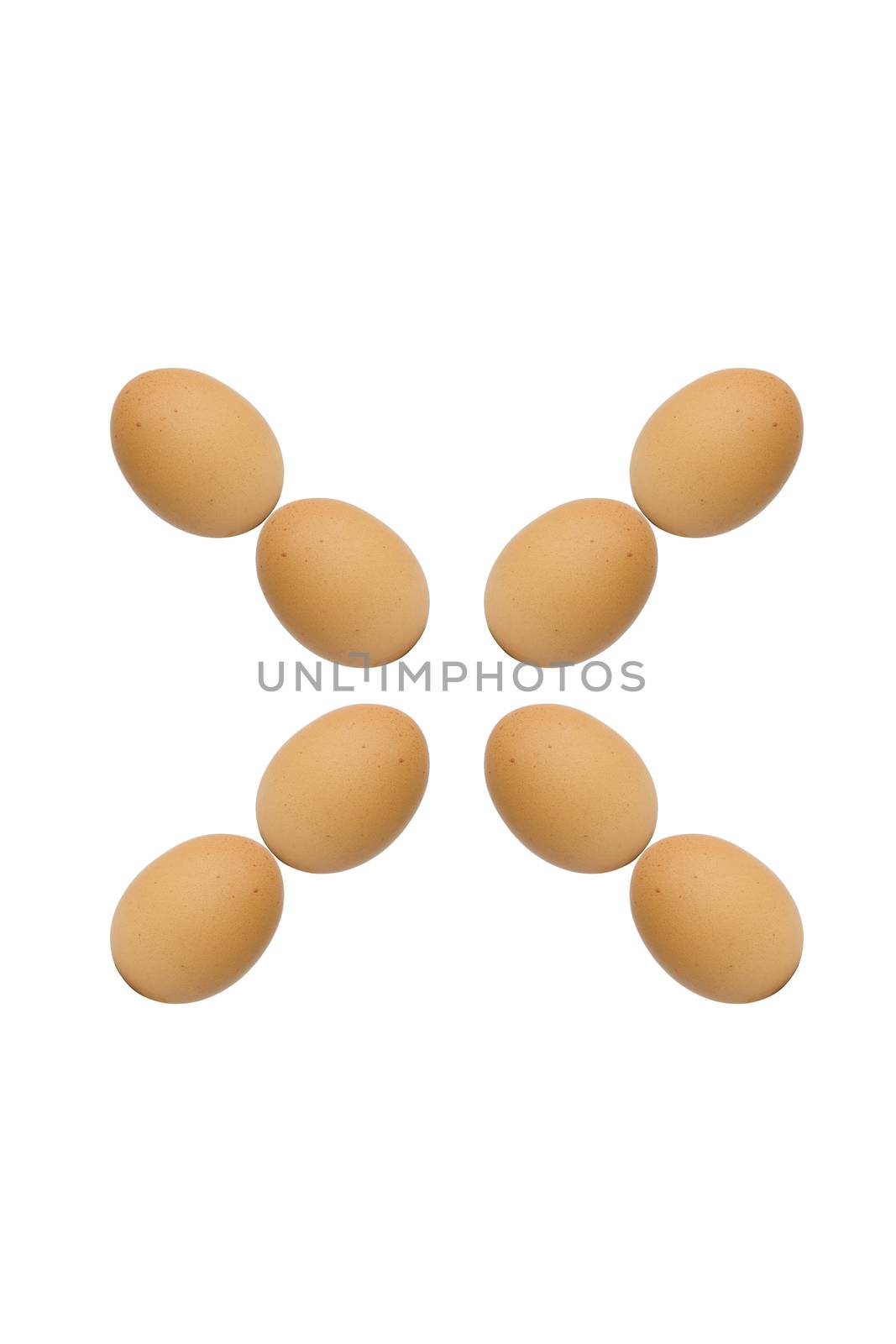 Alphabets  A to Z from brown eggs alphabet isolated on white bac by a3701027