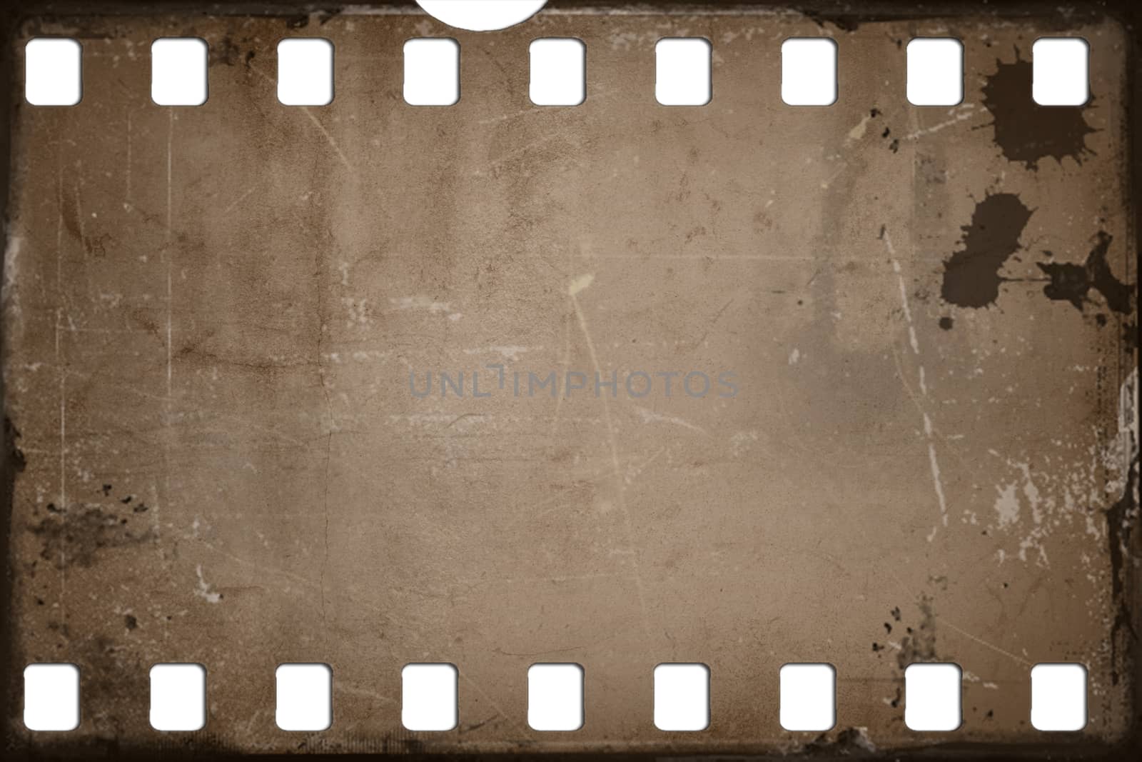 grunge scratched film strip background.