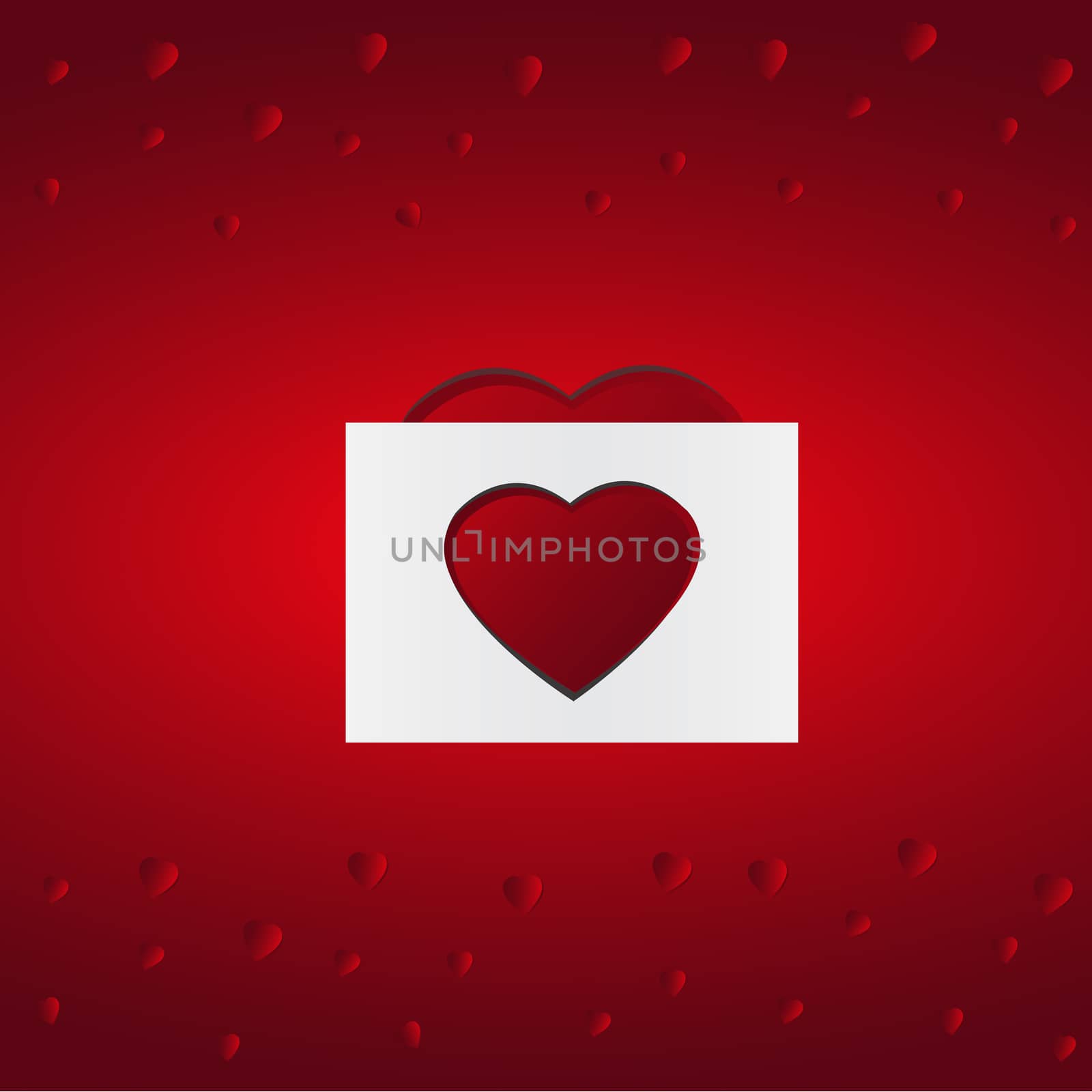 Red hearts concept on Valentine's day background.Vector EPS10.