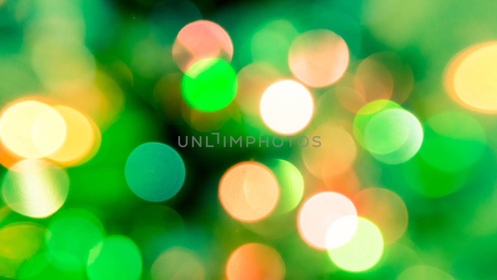 Abstract circular green bokeh abstract light background