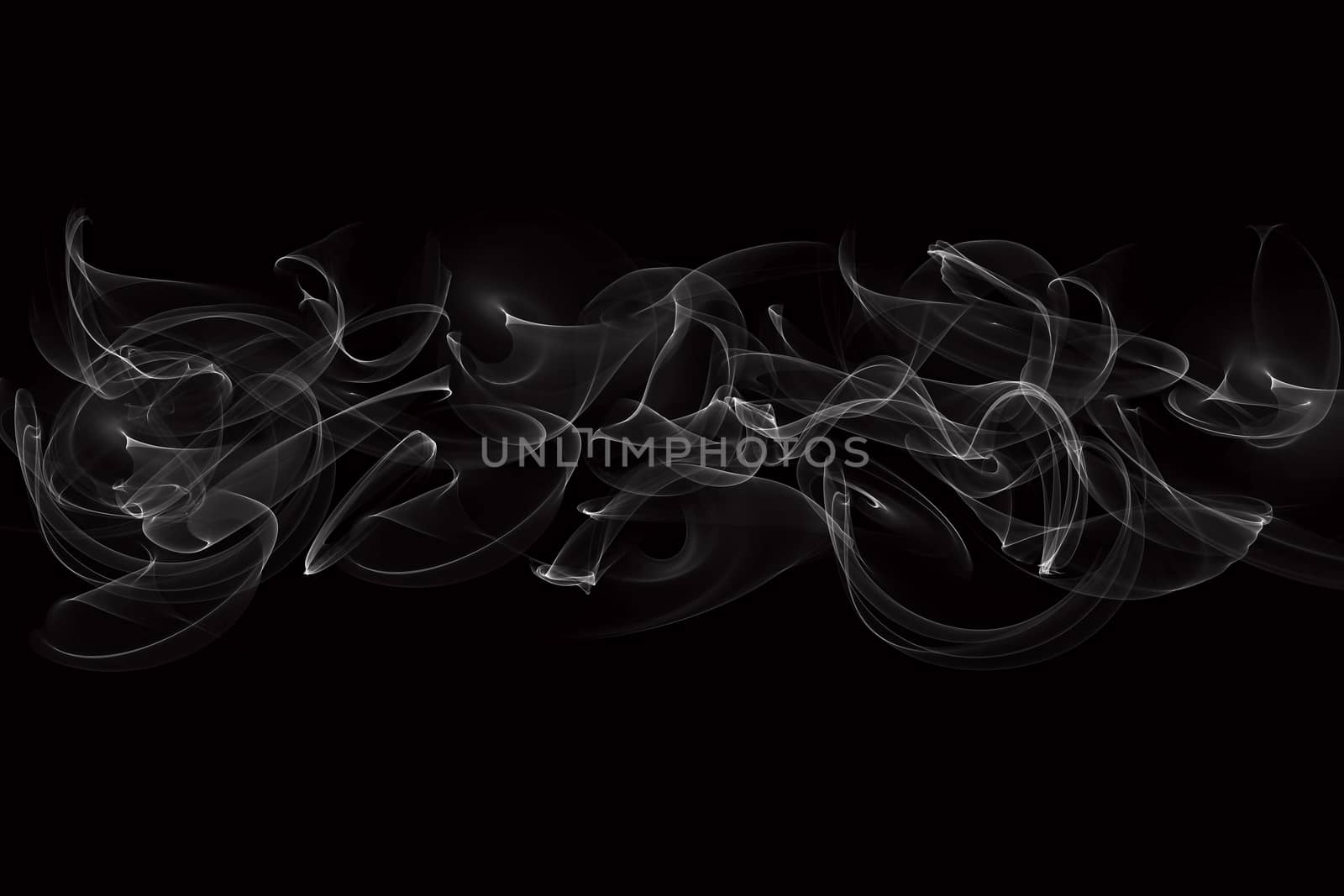 abstract smoke isolated on black background.