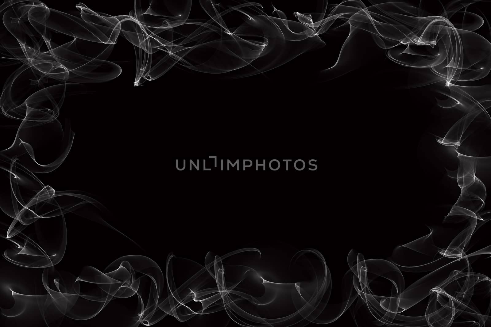 smoke border on black background.