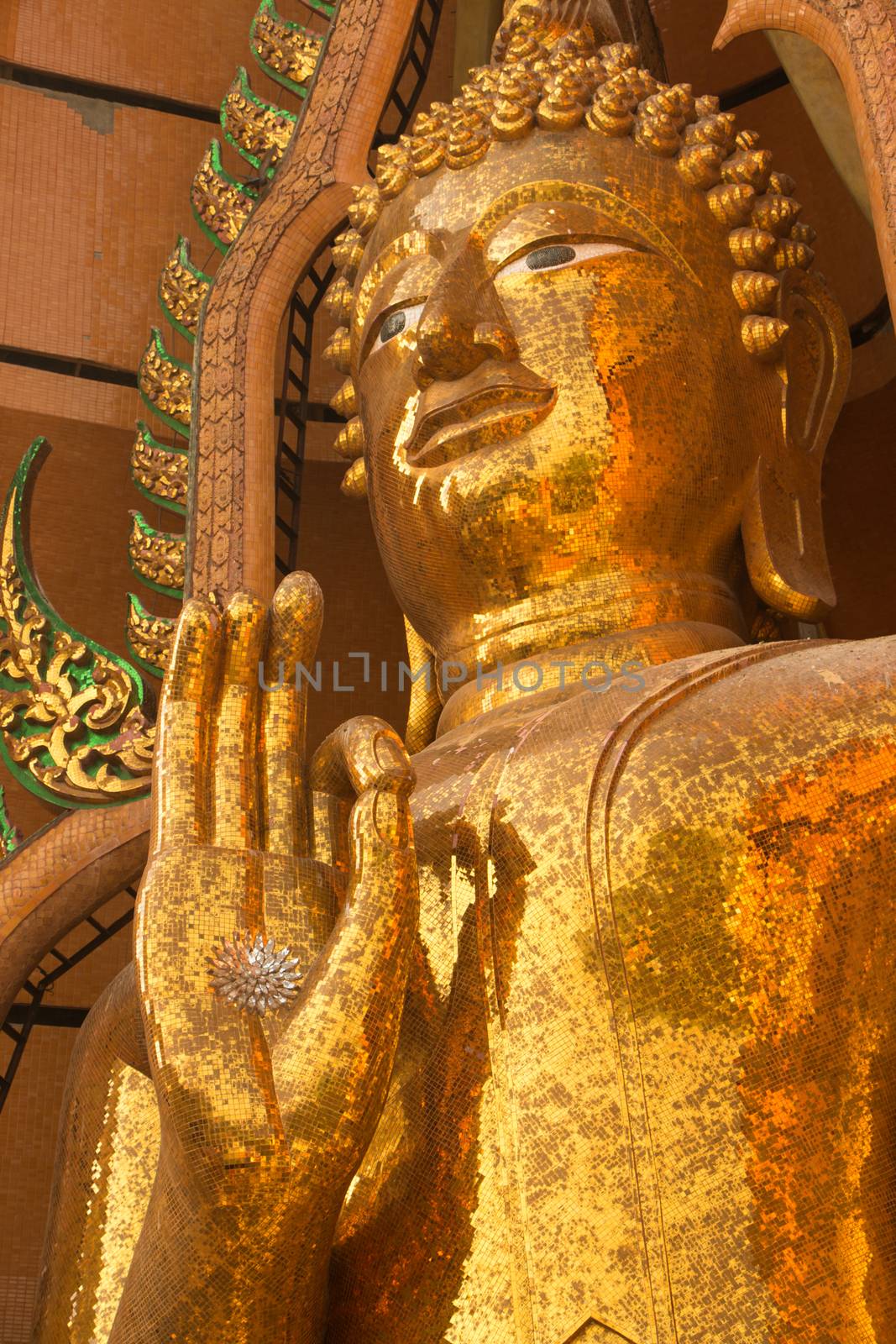 Big golden buddha statue Wat Tham Sua(Tiger Cave Temple), Kanchanaburi thailand