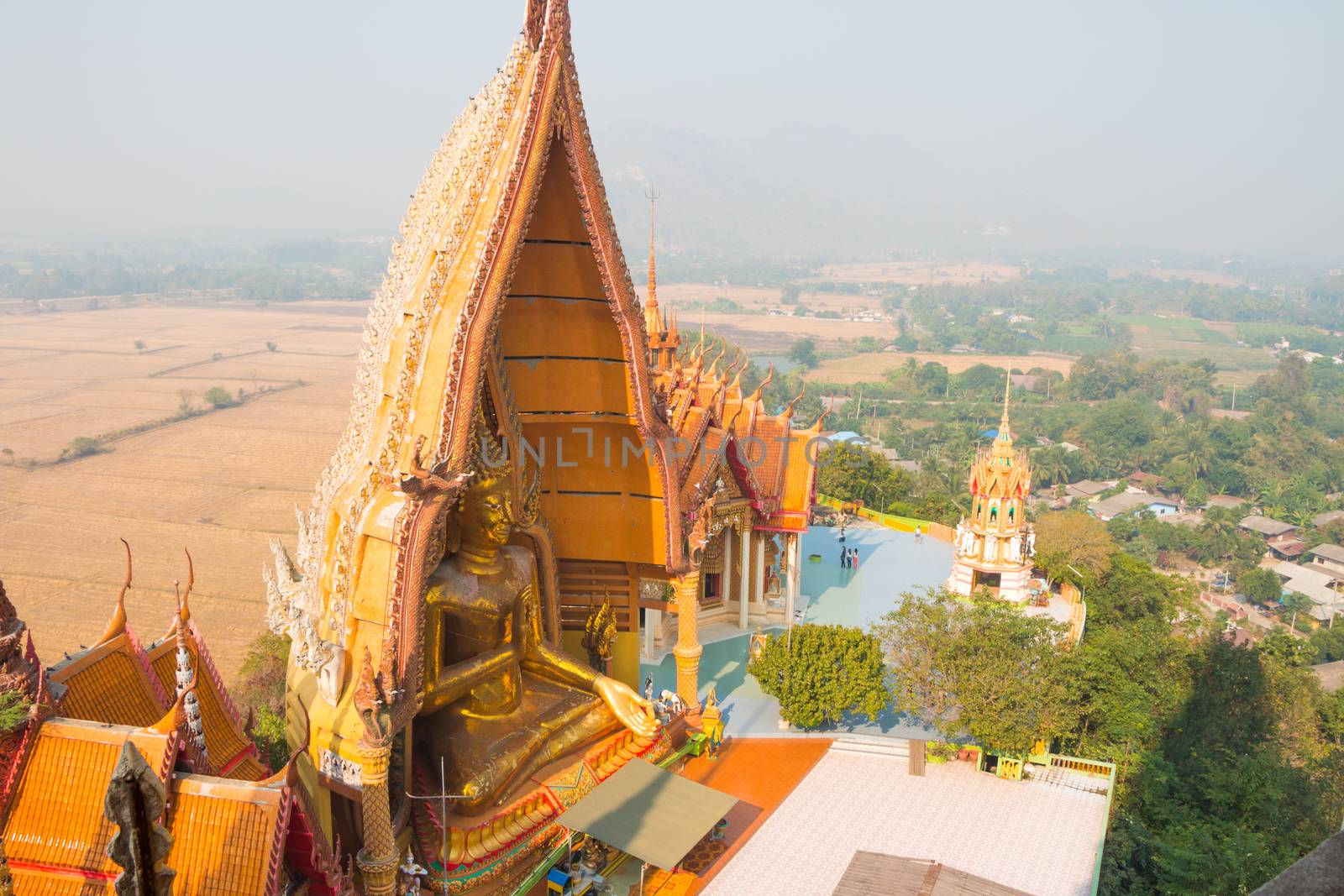 Big golden buddha statue Wat Tham Sua(Tiger Cave Temple), Kanchanaburi thailand