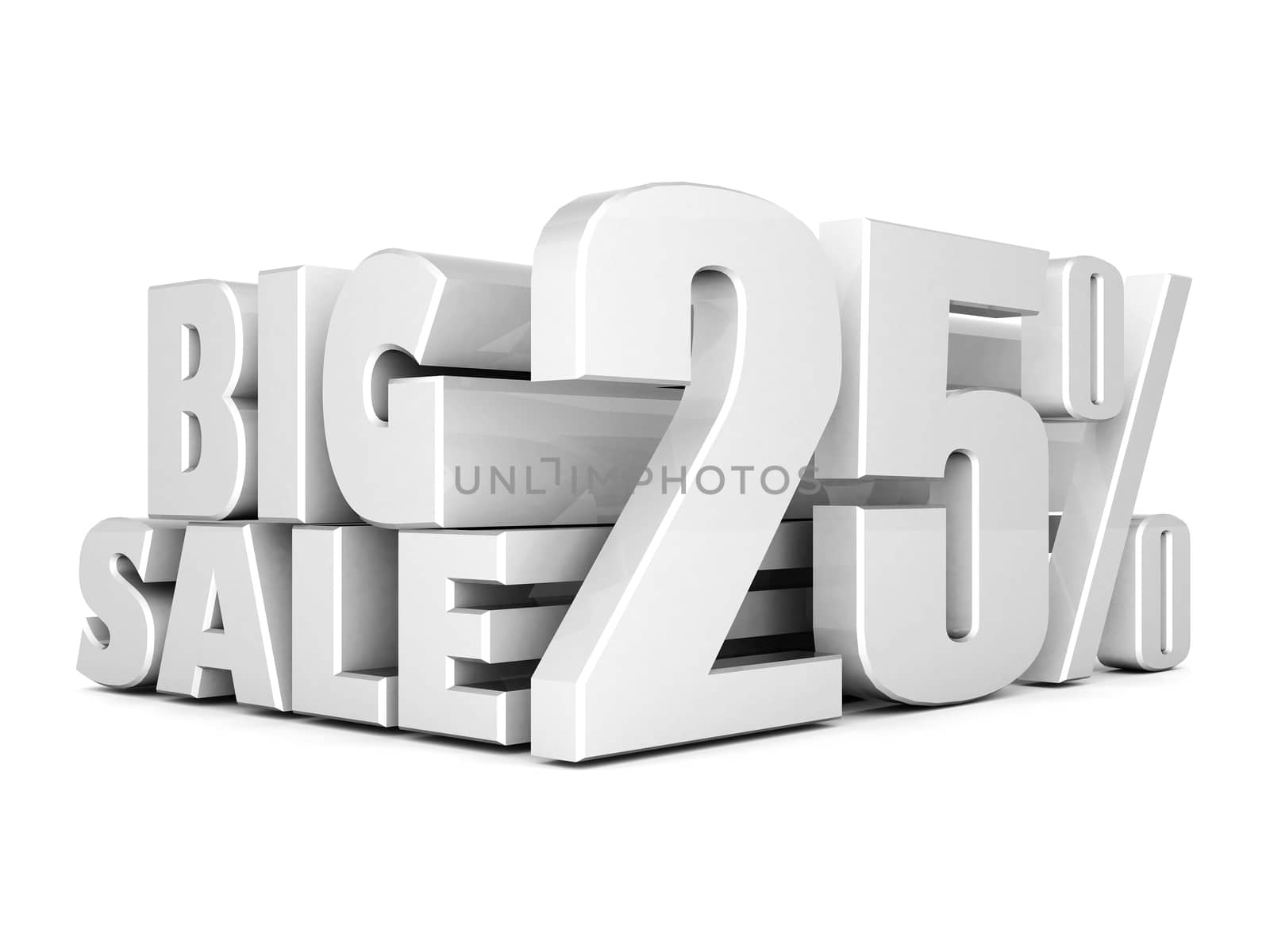 beautiful 3d silver text SALE