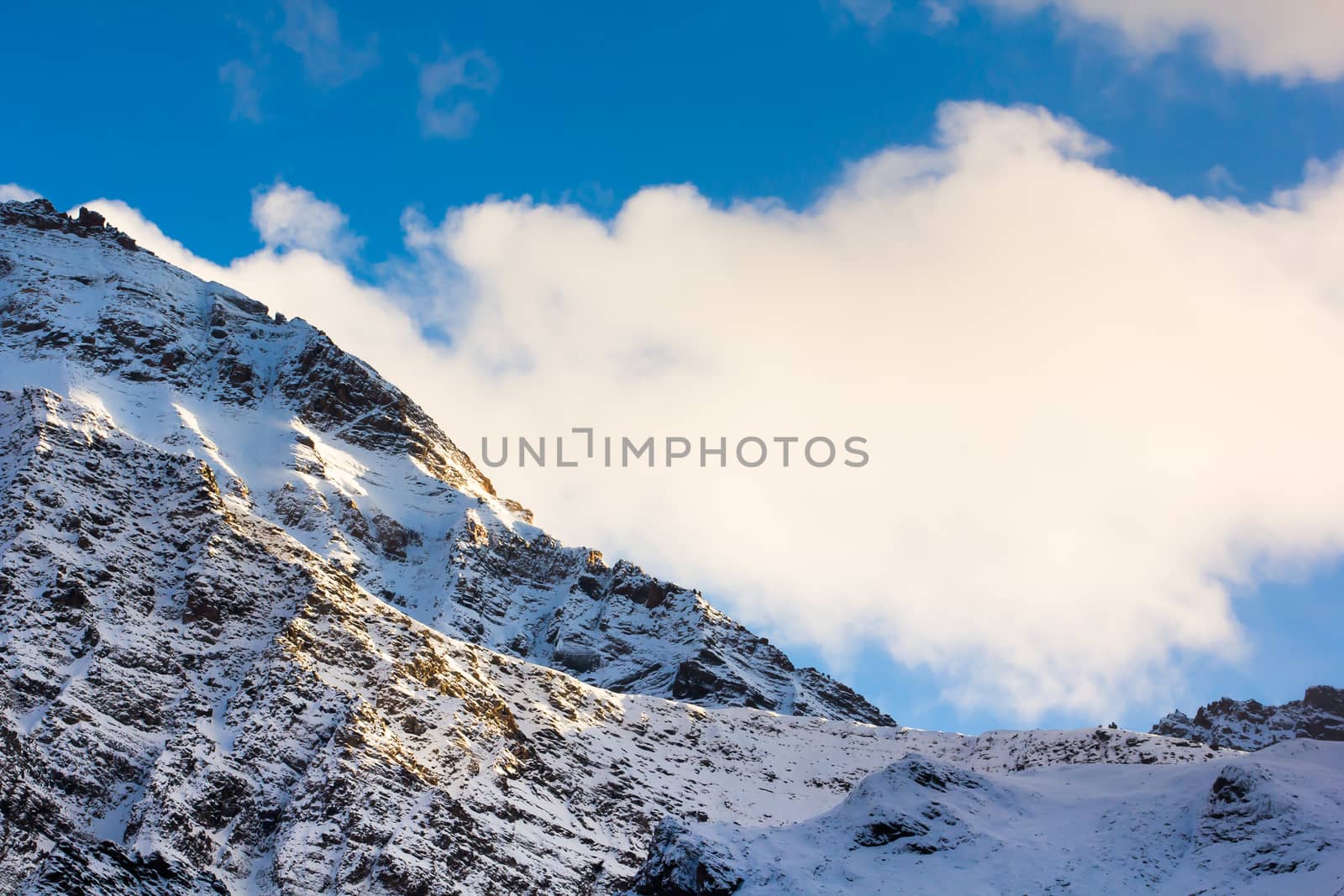 mountain snow landscape nature around the way to Huanglong