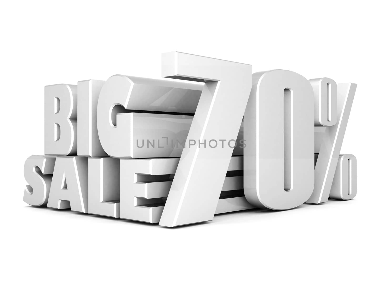 beautiful 3d silver text SALE