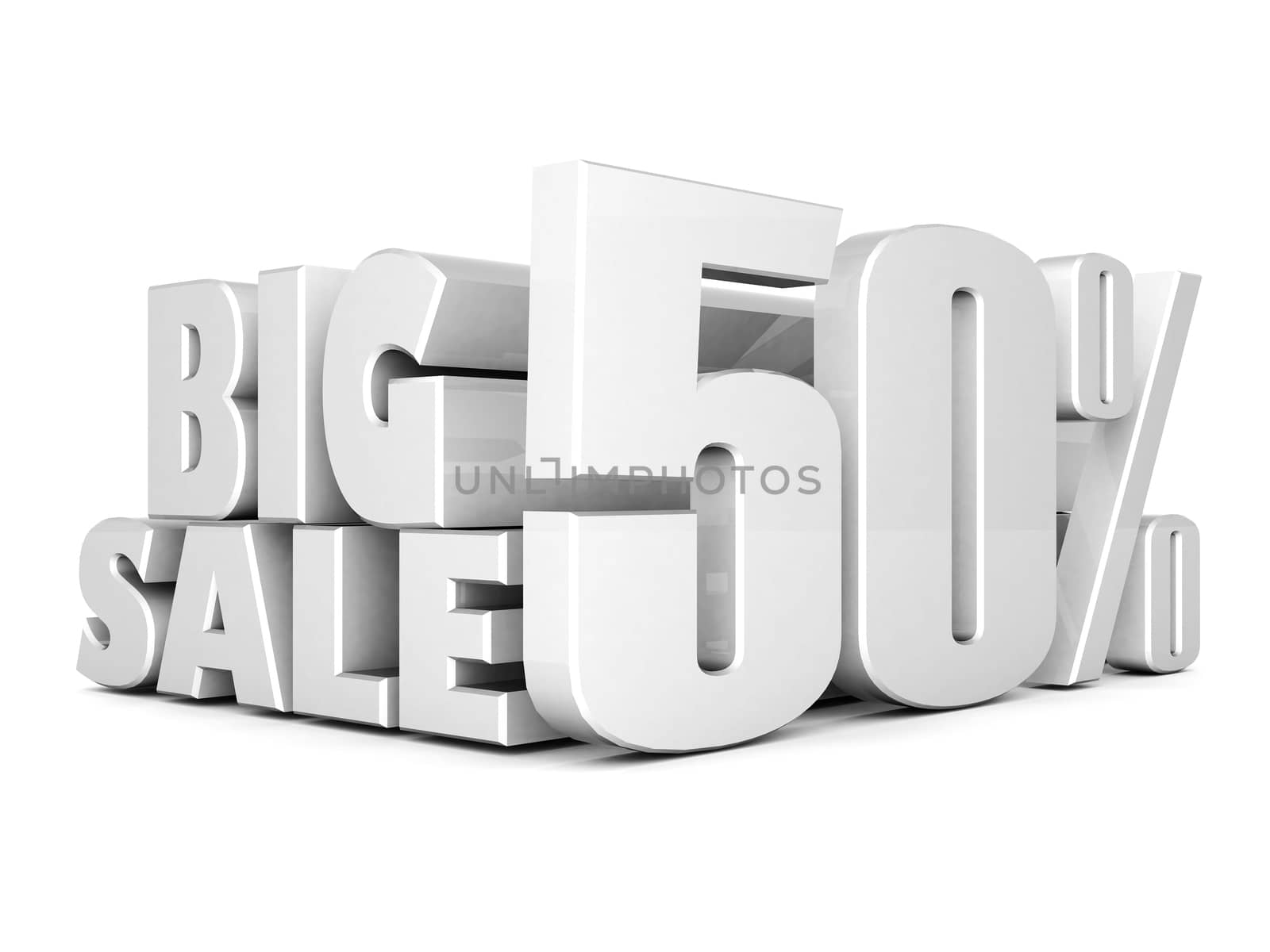 beautiful 3d silver text SALE