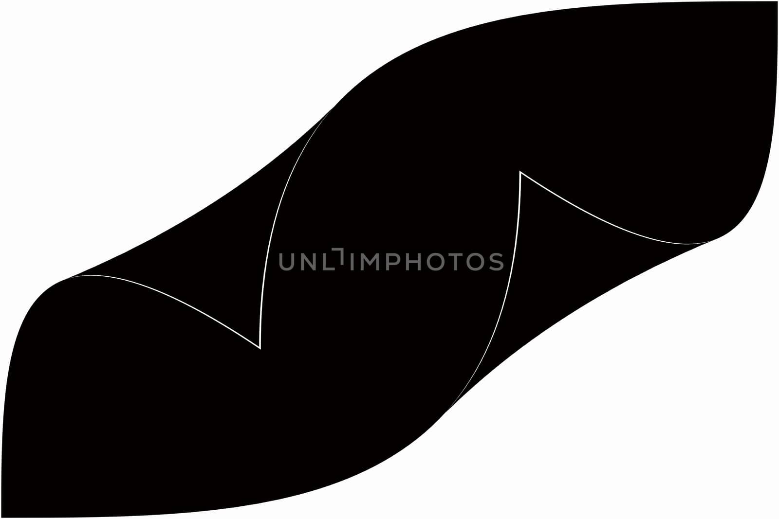 unstick black paper on white background, illustration