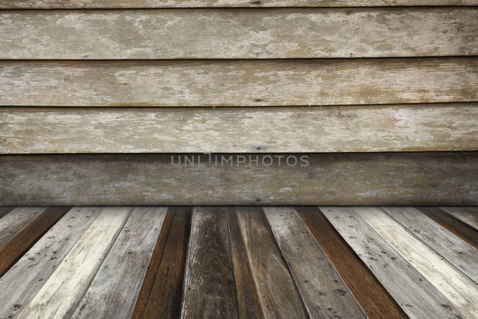 room interior wooden wall and wood floor background