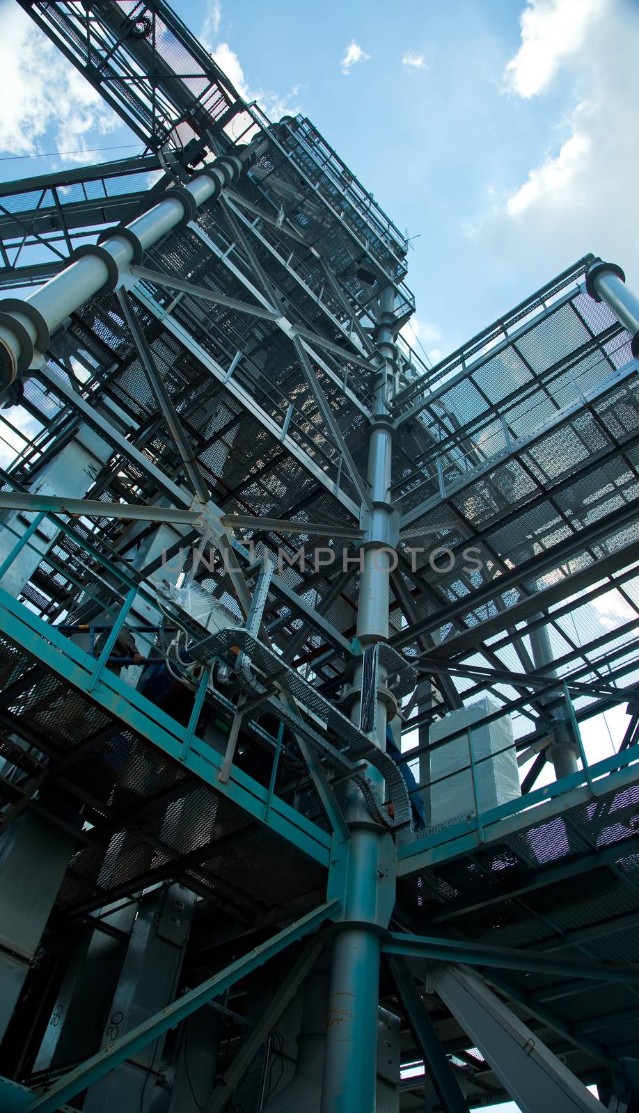Industrial zone. Conceptual background. Plant or factory