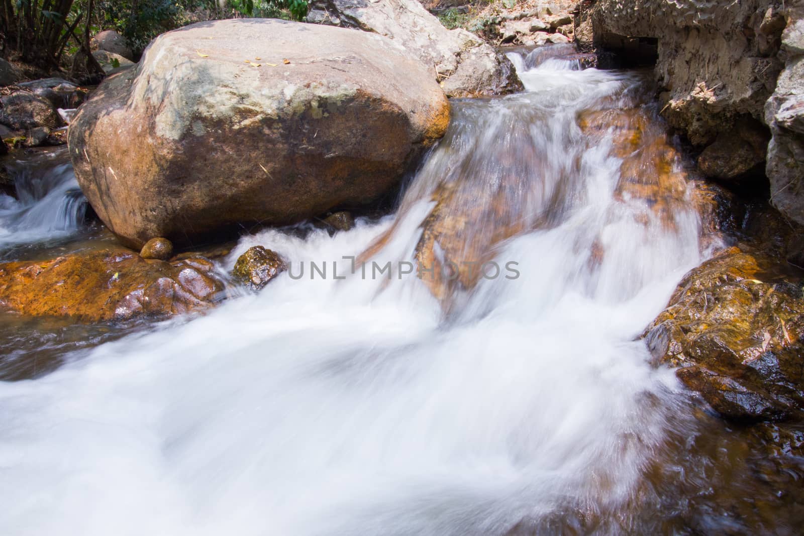 Waterfall in Khao Yai National Park Thailand.