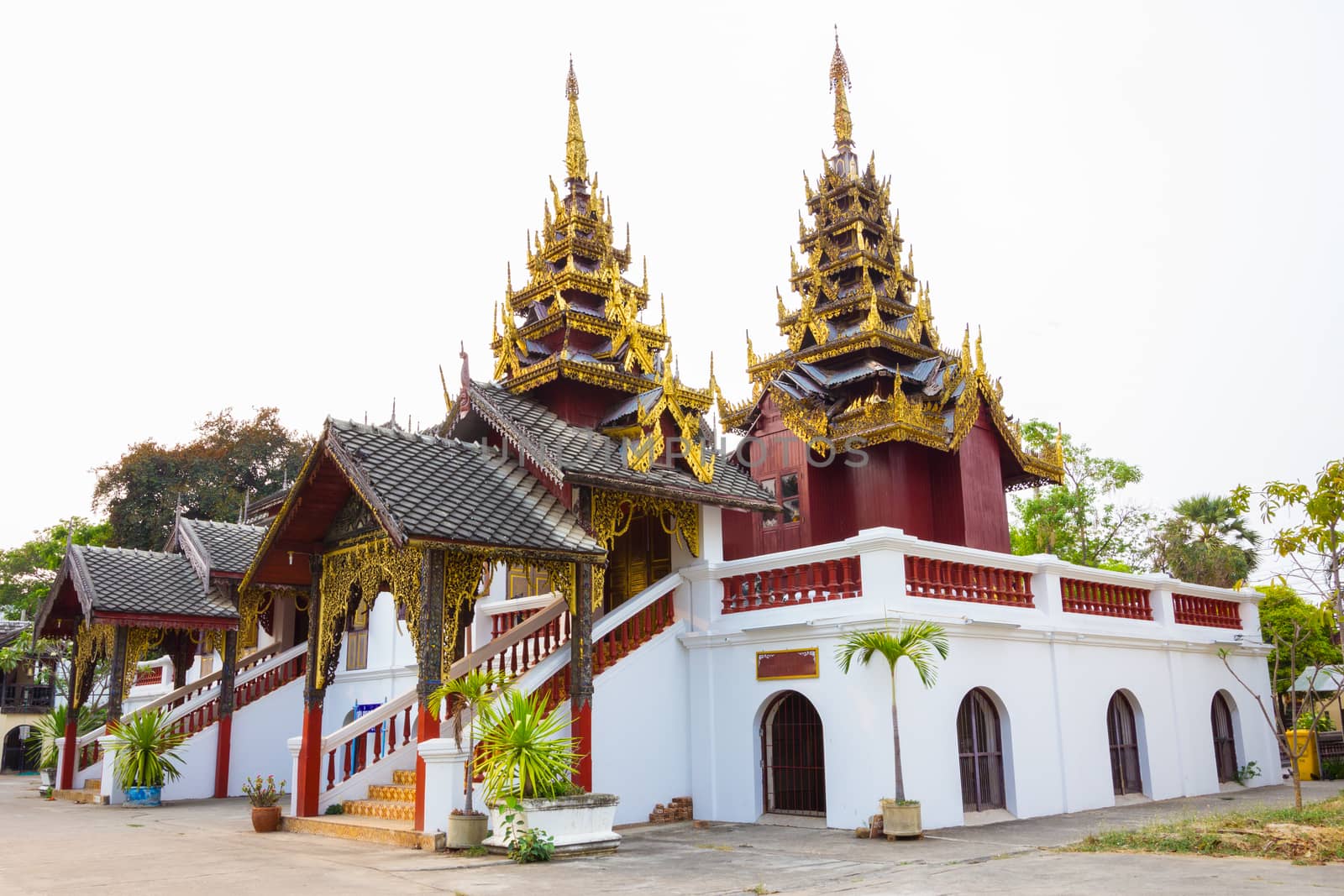 Beautiful Thai Temple Wat Sri Chum, temple in Lampang, thailand.