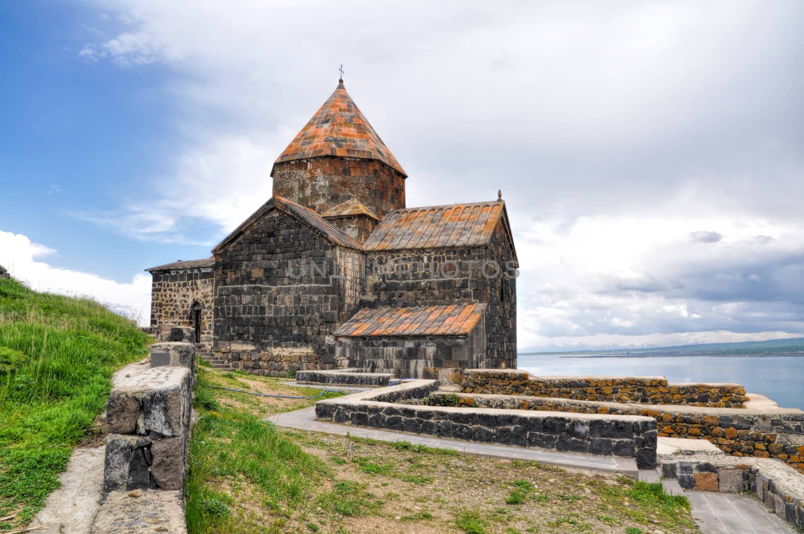 Scenic view of an old church in Armenia