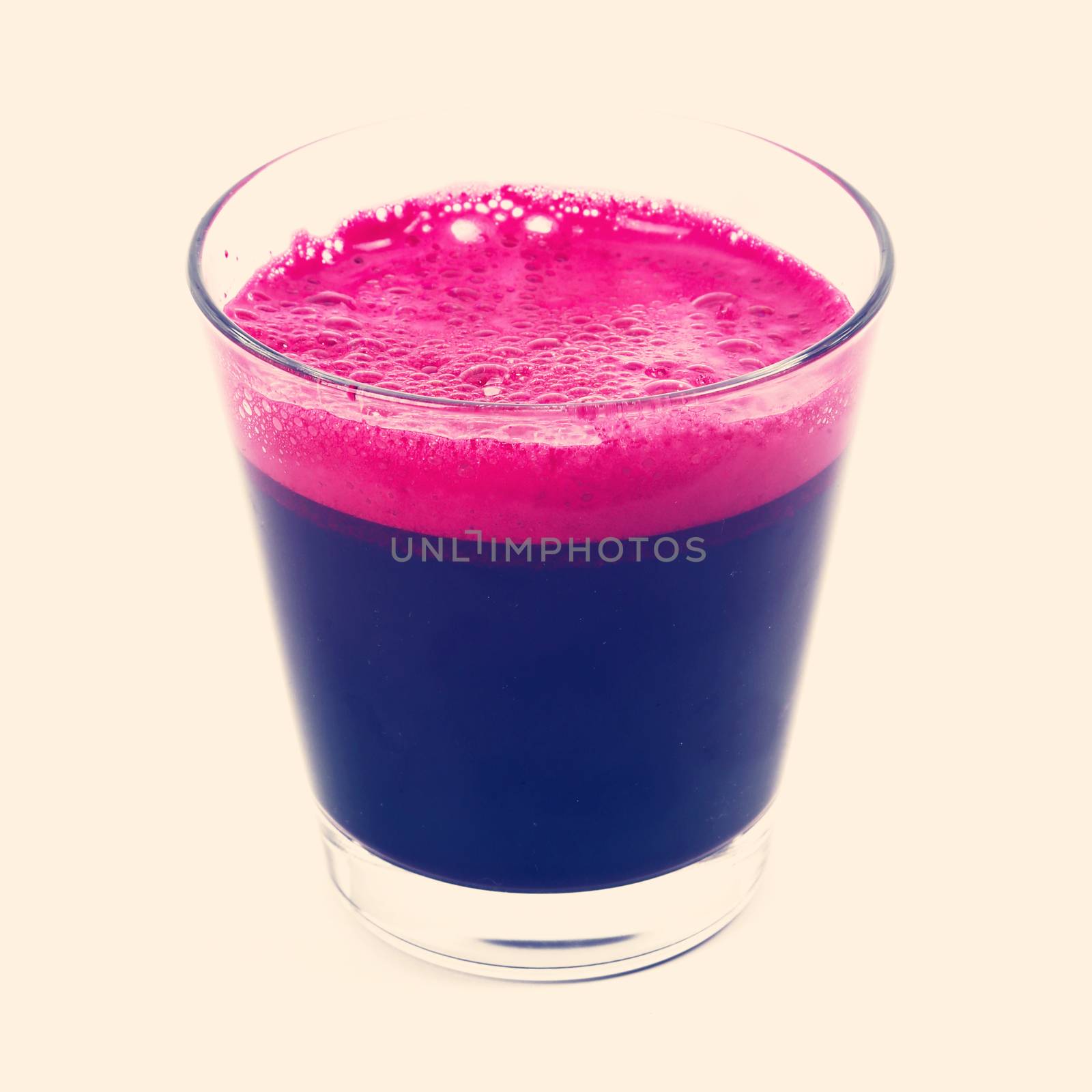 Beetroot drink on a white background