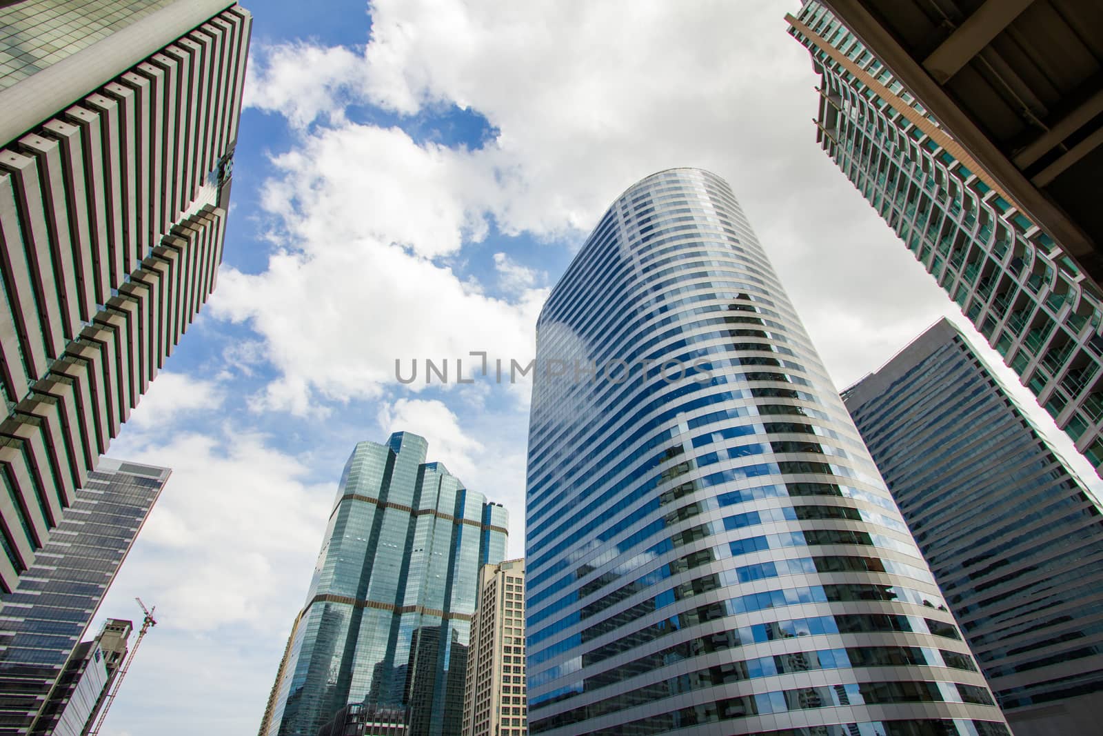 The modern buildings of bangkok city, thailand