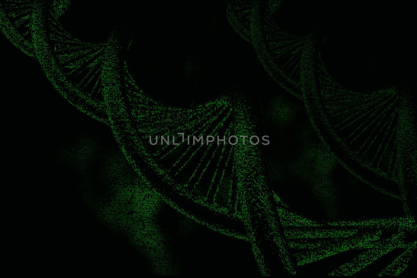 DNA on a beautiful matrix background