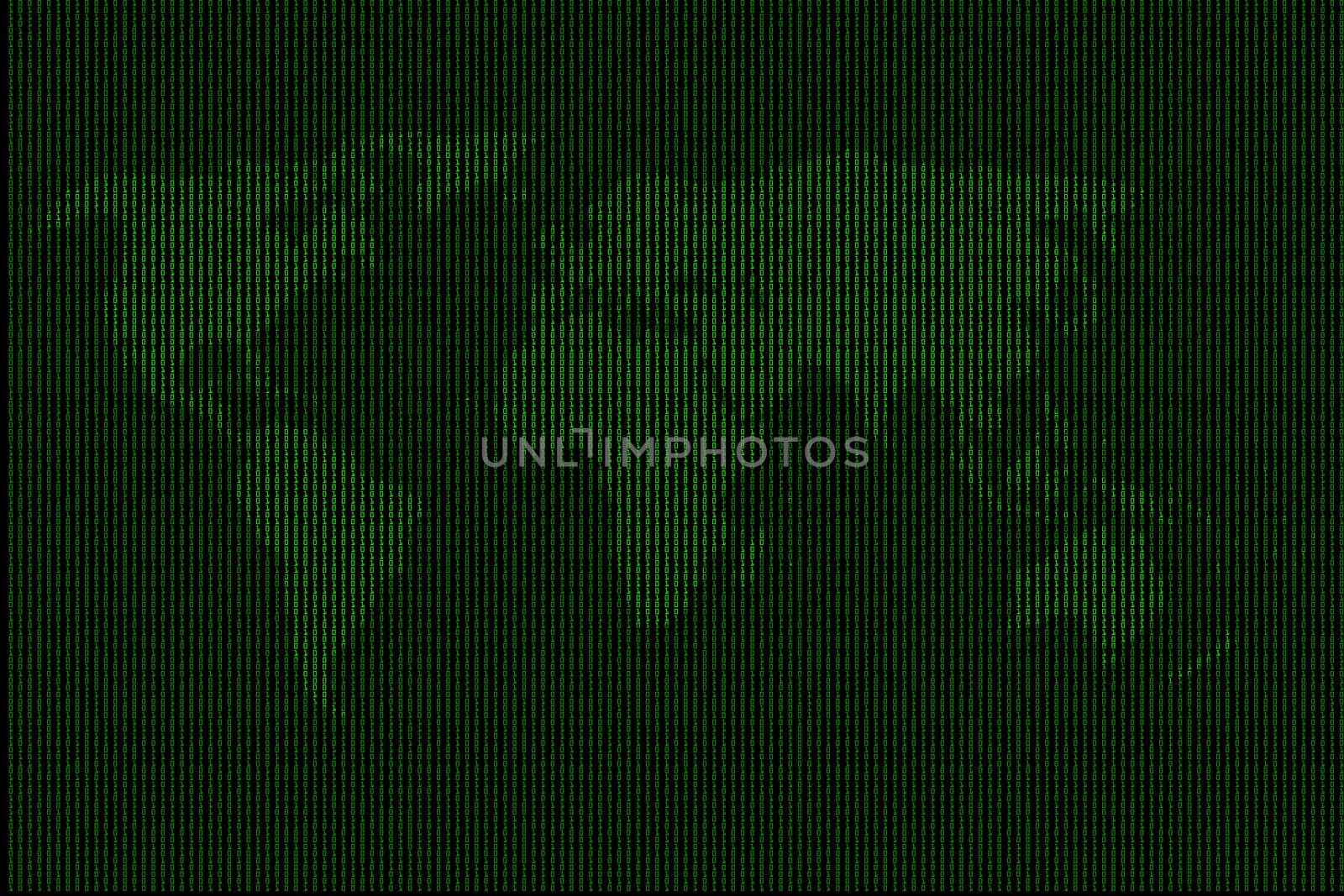 Digital World Map with binary code