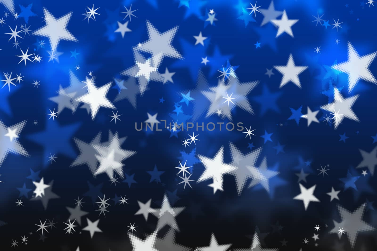 stars on dark blue background.