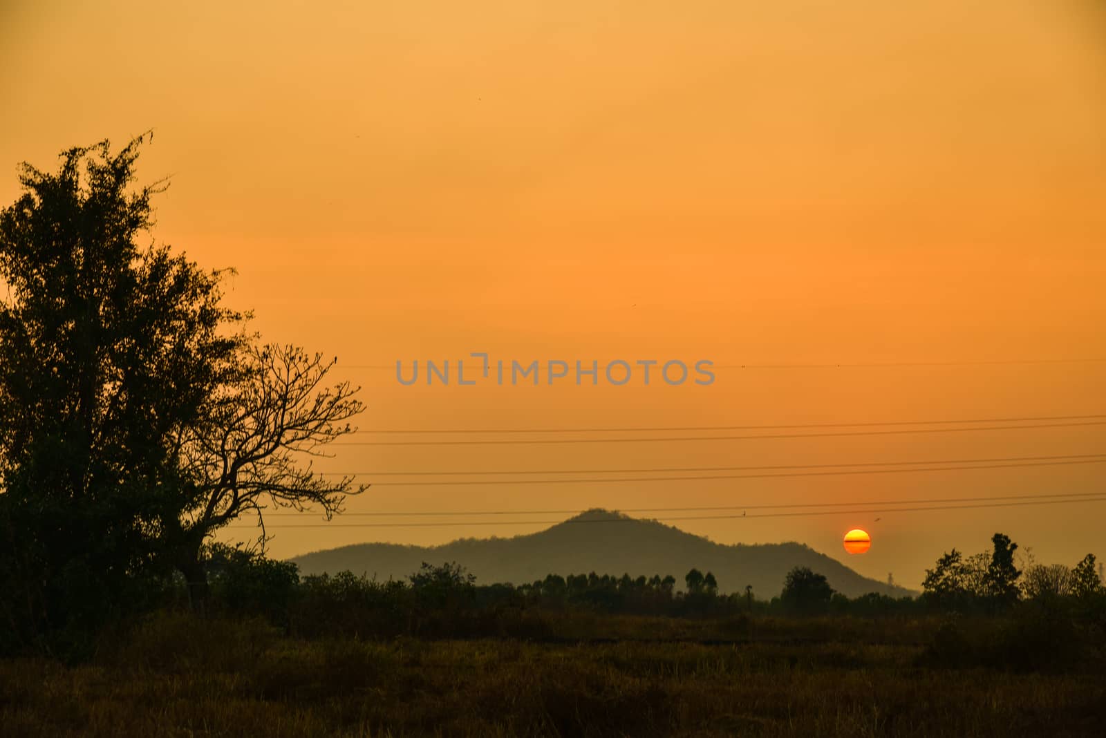 Sunset mountain landscape