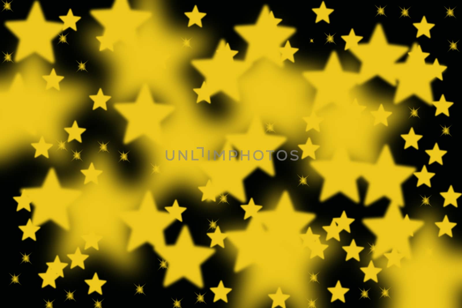 yellow stars on black background used for holiday festival