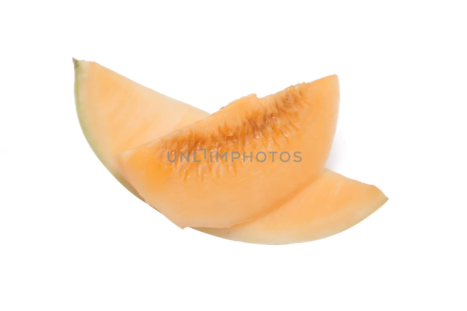 cantaloupe melon  isolated on white background